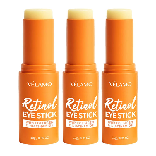 VELAMO ADVANCED Retinol Eye Balm Stick: Made in Korea, Travel Essentials, Upgraded 8-in-1 Formula with Collagen, Niacinamide & Peptides – Under Eye Cream for Dark Circles, Puffiness & Wrinkles 1.05oz