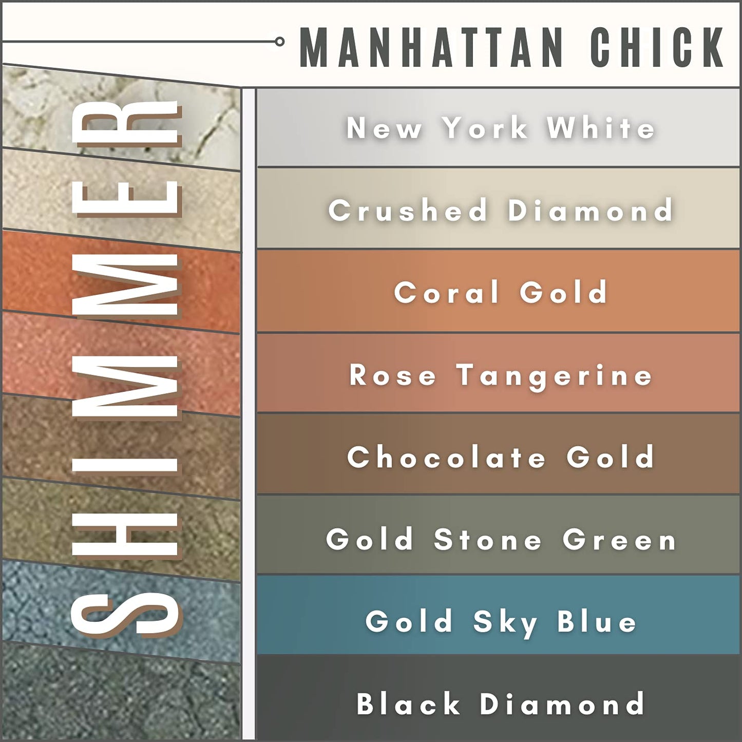 Loose Mineral Eyeshadow and Contouring Palette - Manhattan Chick 8 Shade Set