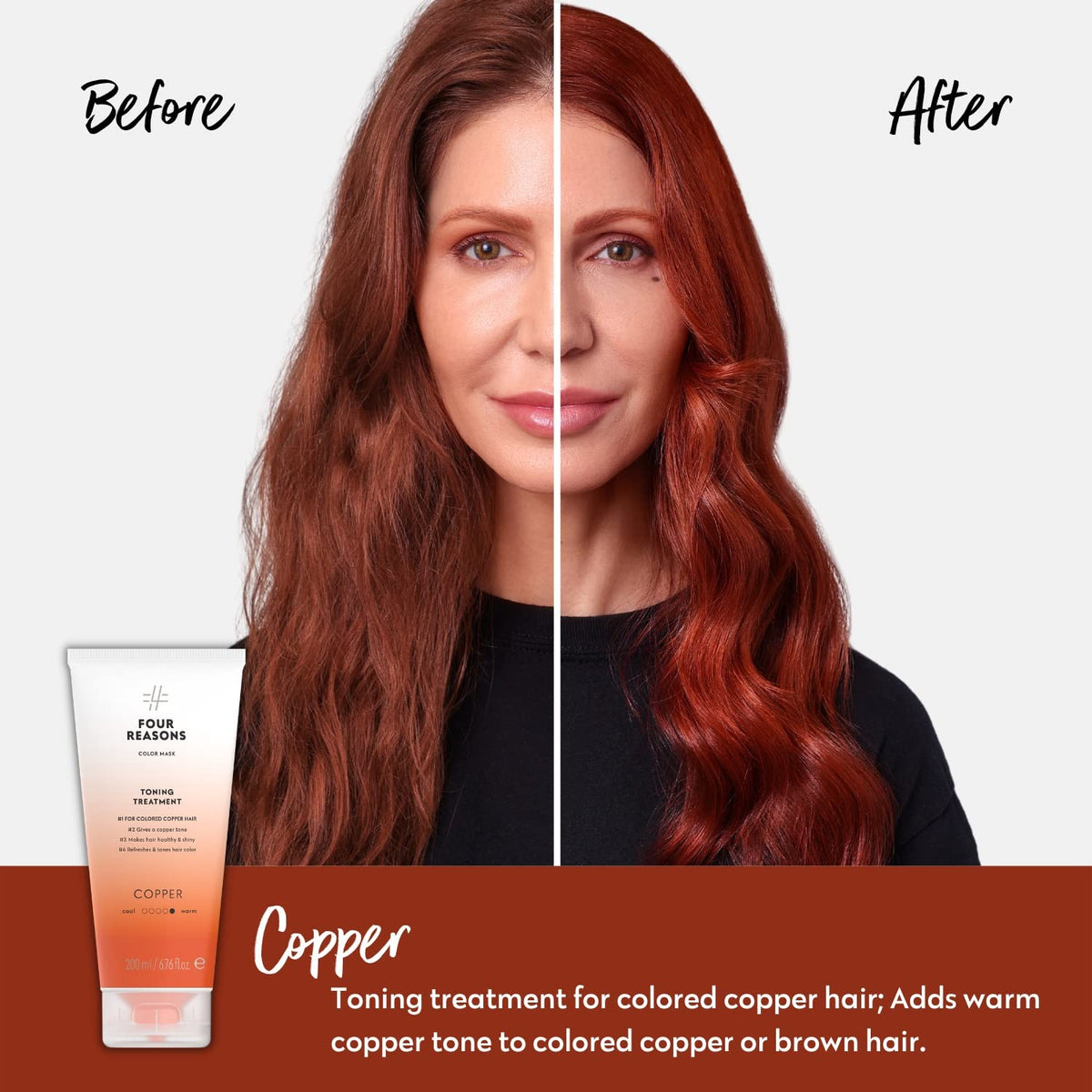 Four Reasons Color Mask - Copper - (27 Colors) Toning Treatment, Color ...