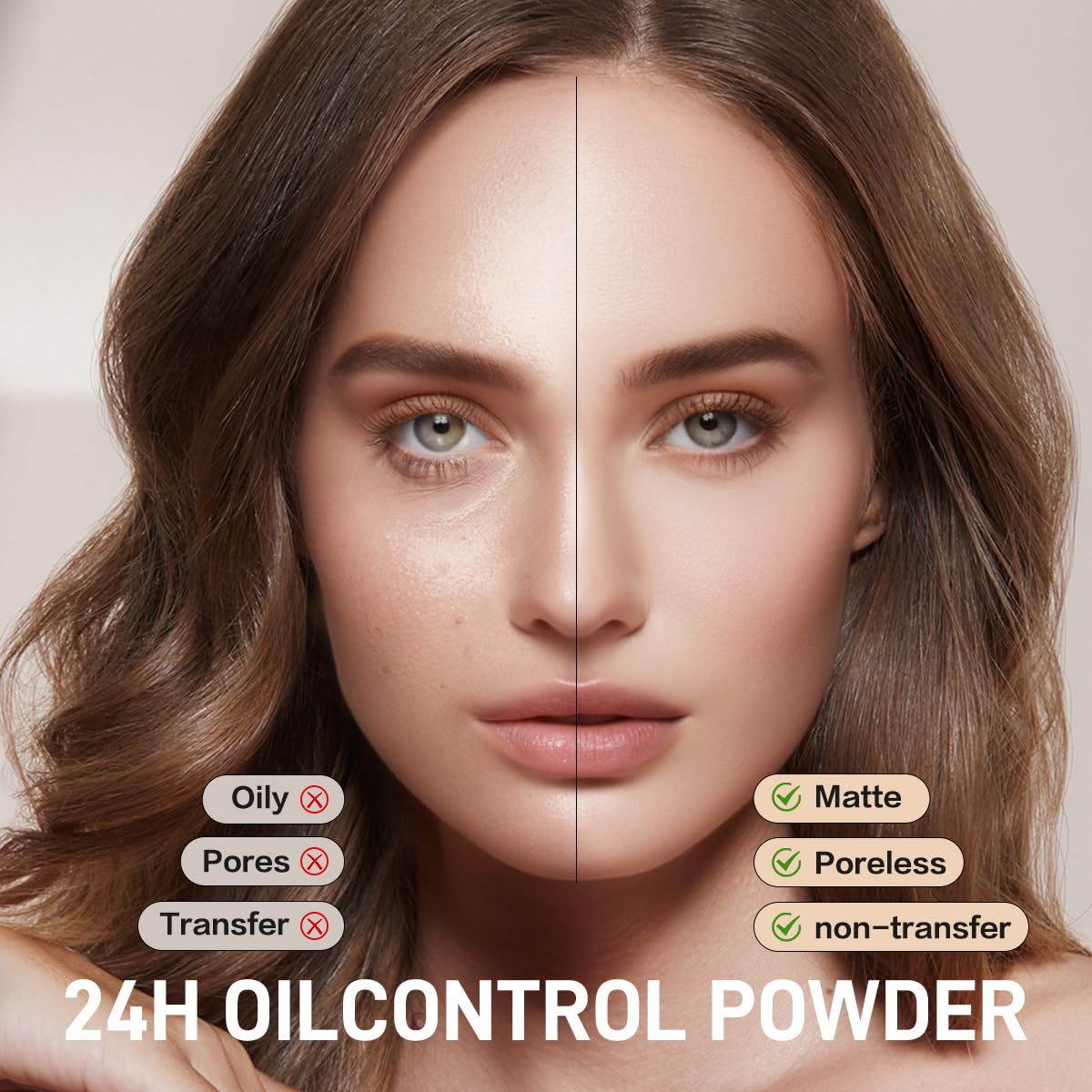 Soft Focus Loose Setting Powder, Waterproof, Matte, Oil Control, Shine Free, Talc-Free Face Powder Makeup, 24H Longwear Finishing Powder, 01 Translucent （Sample）