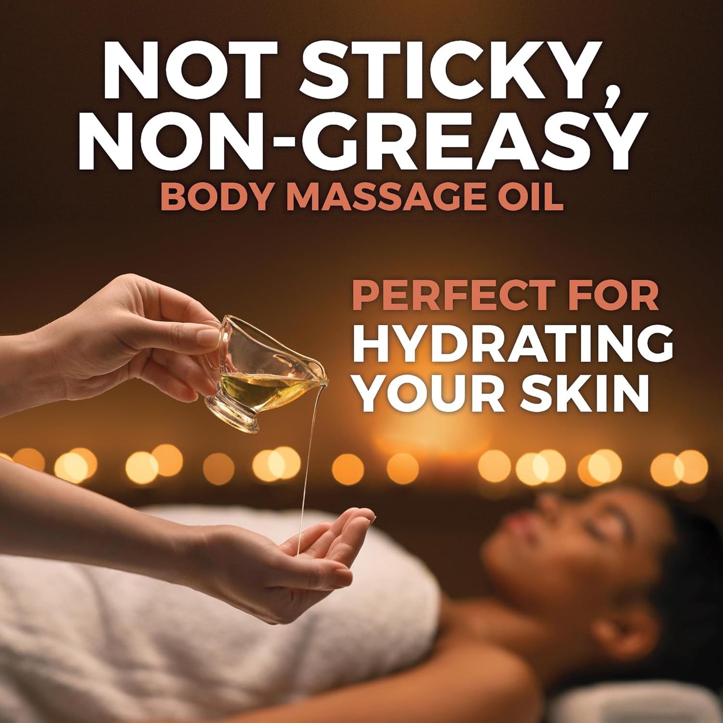 Viva Naturals Organic Massage Oil Unscented (8 fl. oz.) - Non-Greasy Body Oil with Mess-Free Pump, Moisturizing Massage Oils for Massage Therapy, Non-GMO and Certified Organic, 237 mL