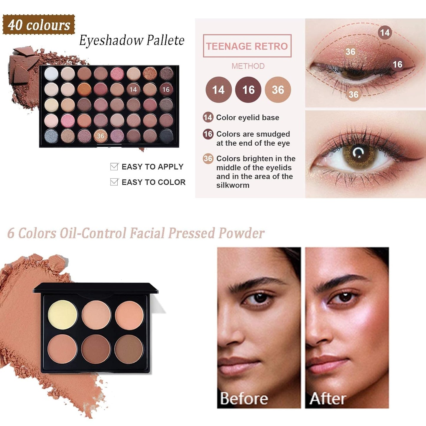 Makeup Kit for Women Full Kit, 24PCS Multi-Purpose Makeup Kit All-in-One Makeup Gift Set Makeup Essential Starter Kit, Compact and Lightweight Design for Girls, Women