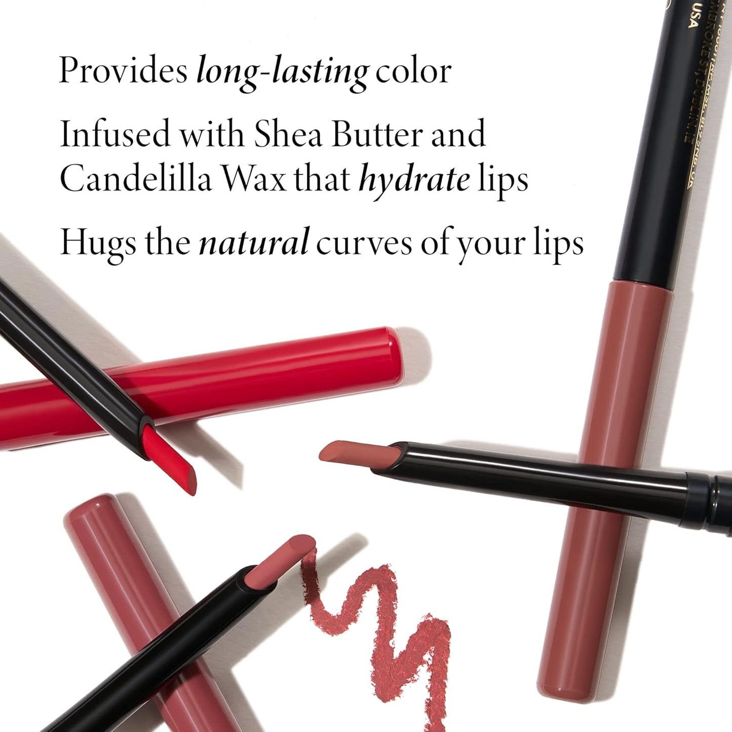 LAURA GELLER NEW YORK Modern Classic Lip Liner, Luxurious Creamy Long Lasting Lip Liner, Prevents Feathering and Fading, Ritzy Red