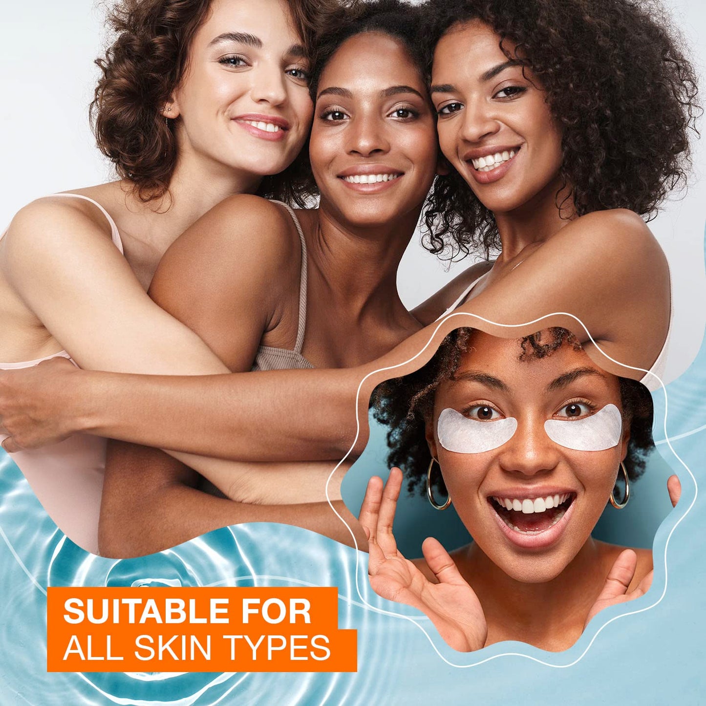 Vitamin C & Collagen Eye Pads - 5 Pairs, Reduce Dark Circles, Puffiness, Fine Lines, Anti Aging Under Eye Patches, Cruelty Free, Korean Skin Care, All Skin Types