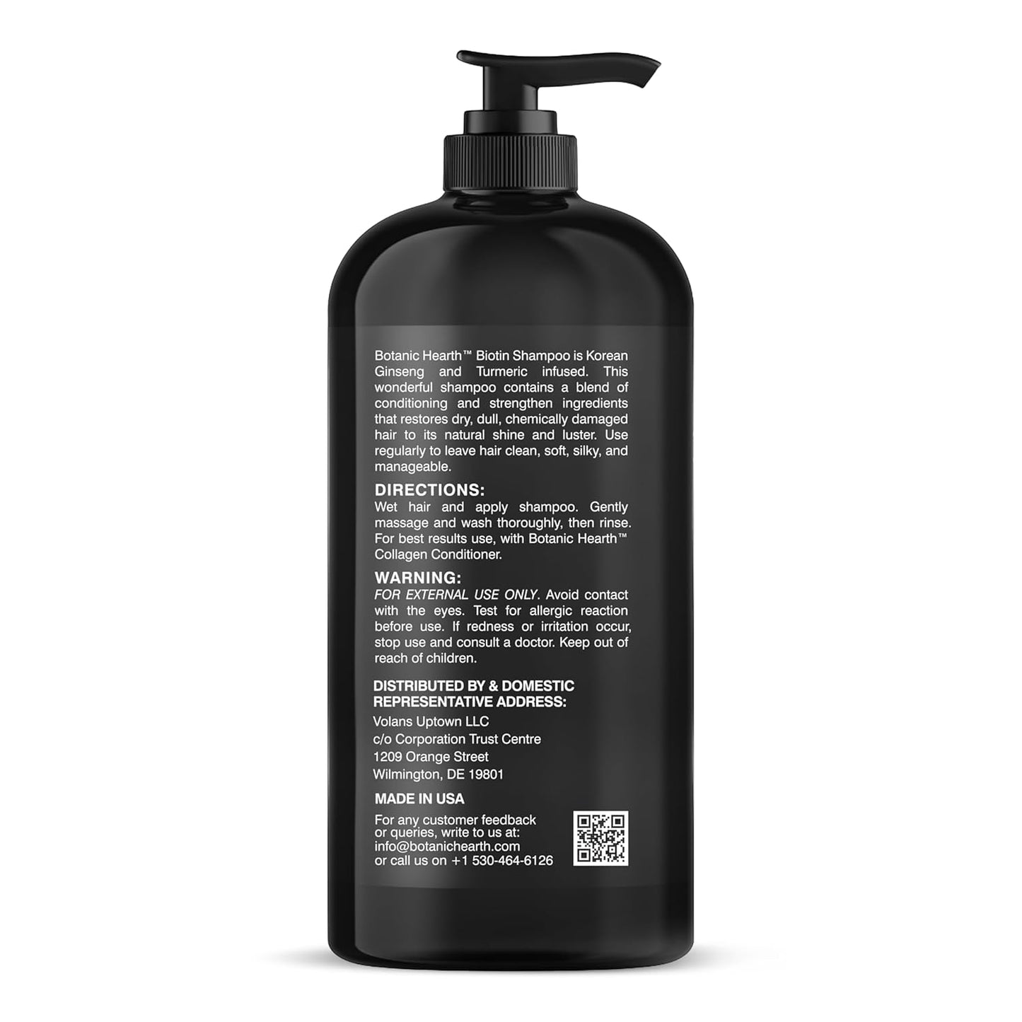 Botanic Hearth Biotin Shampoo | Infused With Korean Ginseng & Turmeric For Stronger, Thicker | Looking Hair | Sulfate & Paraben Free | 16 Fl. Oz