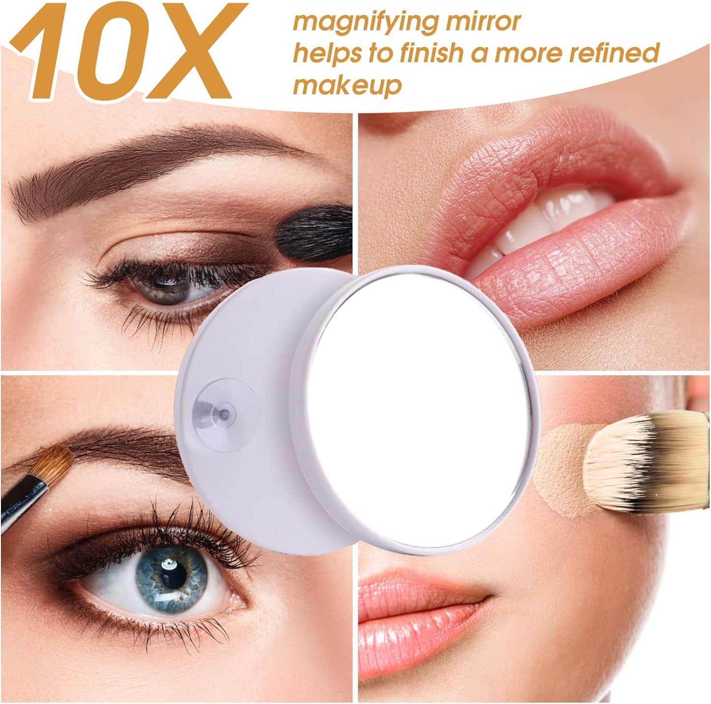 Hansong Vanity Mirror with Lights and Bluetooth Extra Large Hollywood Makeup Mirror with 18 pcs LED Bulbs Lighted Mirror with USB Charging,3 Color Lighting Modes Tabletop or Wall Mount