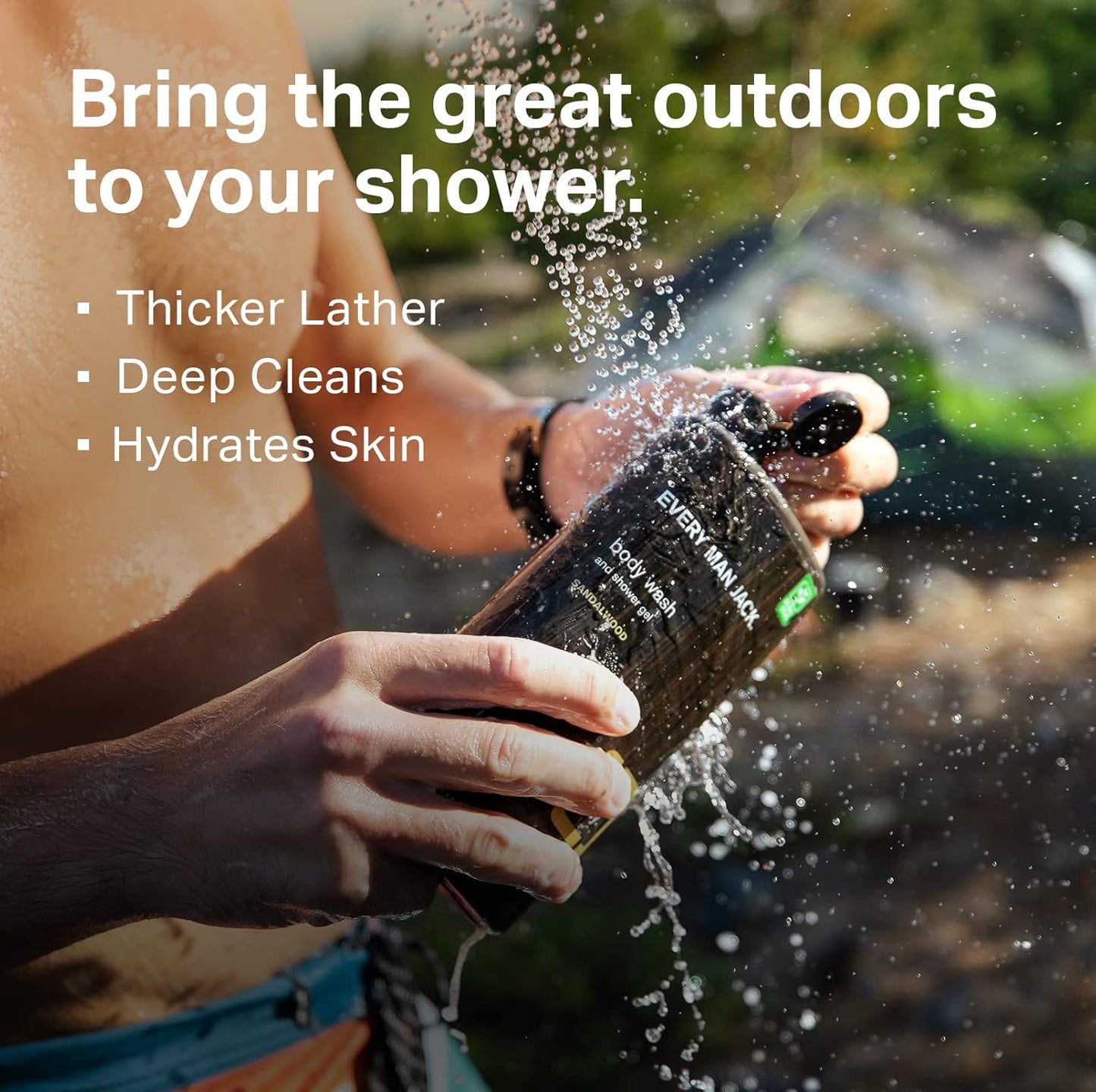 Every Man Jack Men's Body Wash Variety Pack - Includes 3 Body Washes with Natural Ingredients & Incredible Scents - Amber + Sandalwood, Cedar + Red Sage, Sea Minerals + Citron Fragrances