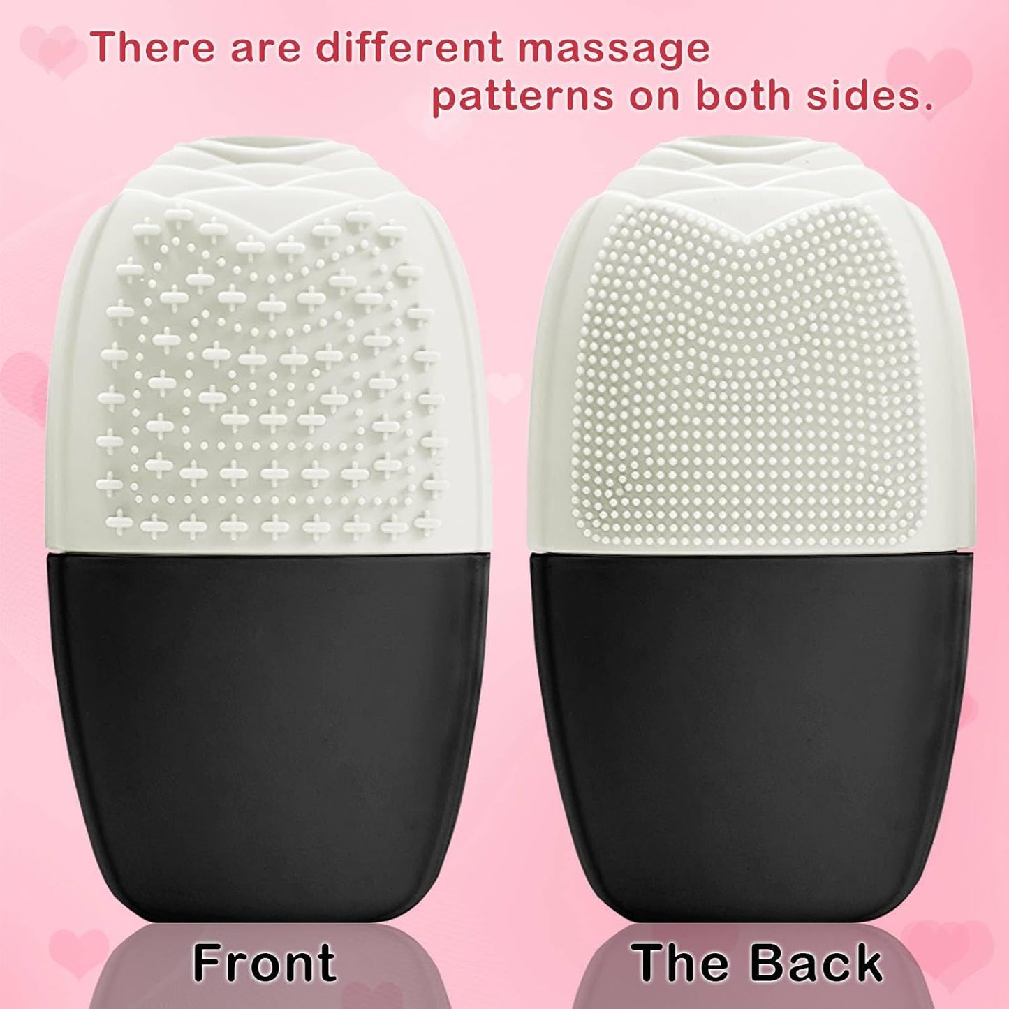 KOGITI Face & Eye Ice Roller Massager - Ice Cube Mold, Face Puffiness Relief, Skin Care Tools, Black & White