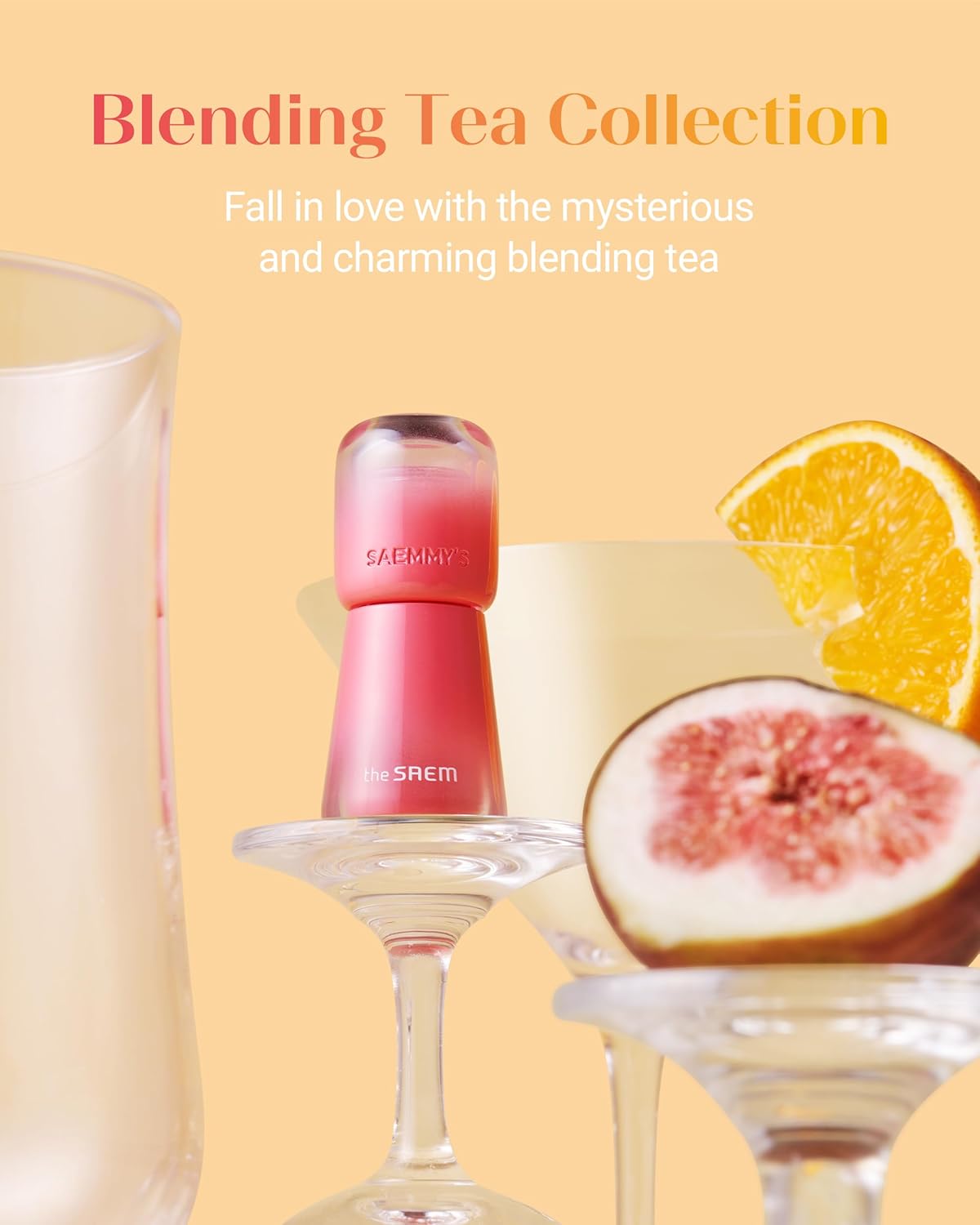 THESAEM Saemmy's Ade Shot Tint - Korean Lip Titnt, Water Gel Lip Stain with Plump Glowy Moisturizing Finish, Buildable Radiant Gloss, Long-Lasting Comfort, 0.1 fl.oz. (03 Lychee Chamomile)