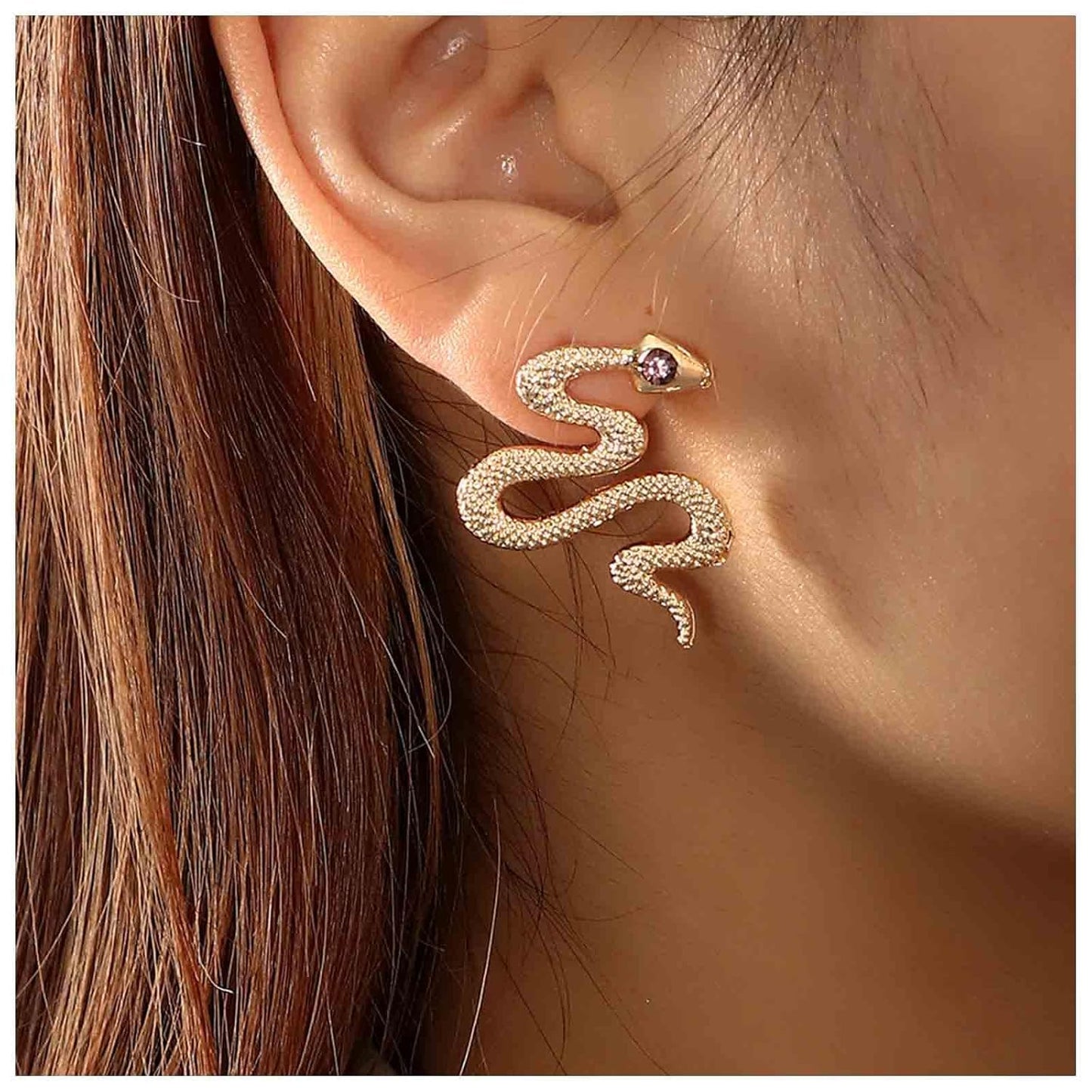 Vintage Snake Stud Earrings Gold Snake Drop Earrings Gothic Serpent Earrings Punk Viper Cobra Earrings Jewelry for Women and Girls