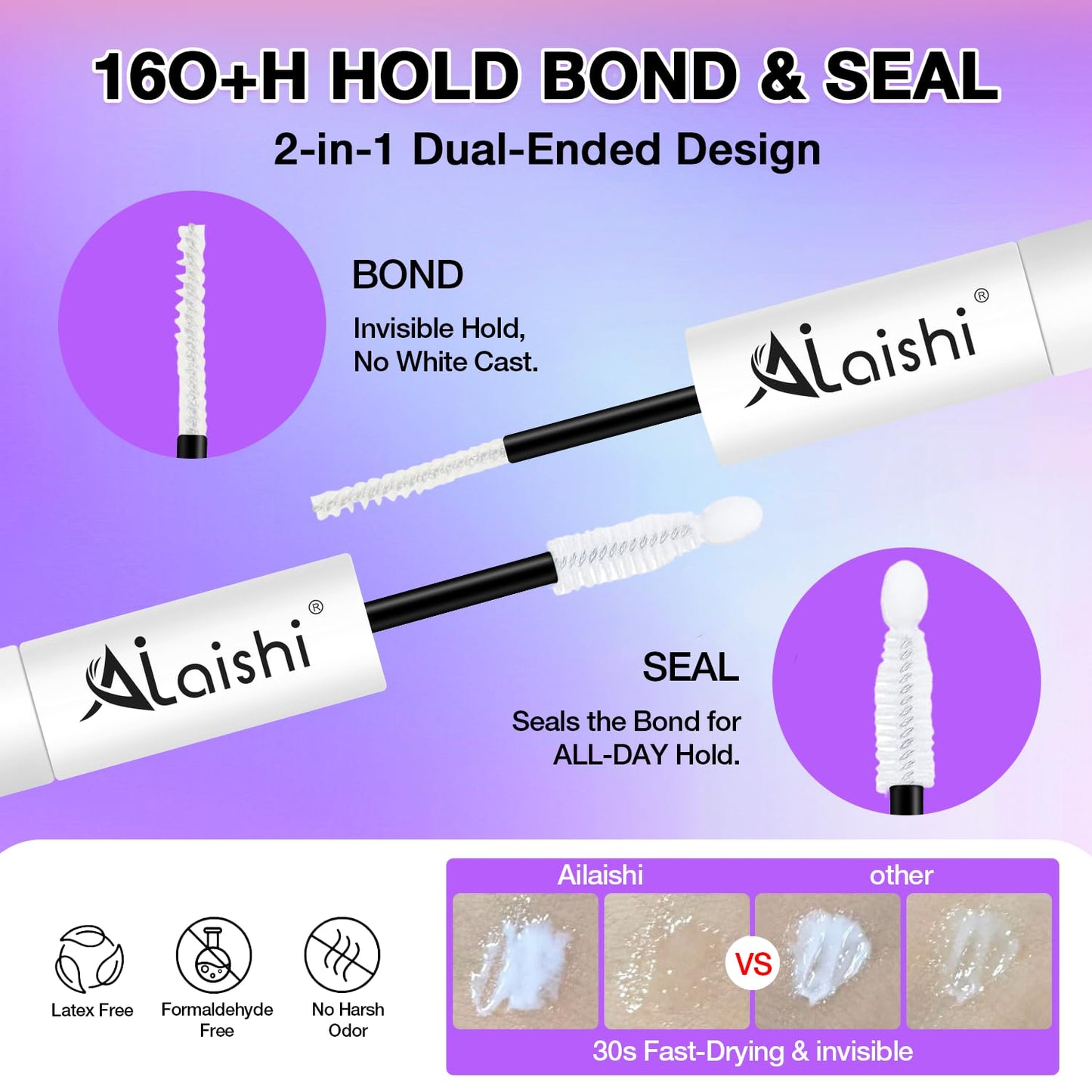 False Eyelashes Kit With Bond, Seal and Tweezer, 7 Pairs Fluffy Natural Look Fake Cat Eye Lashes Strips Thin Band Extensions Waterproof Easy Eyelashes for Beginners DF64