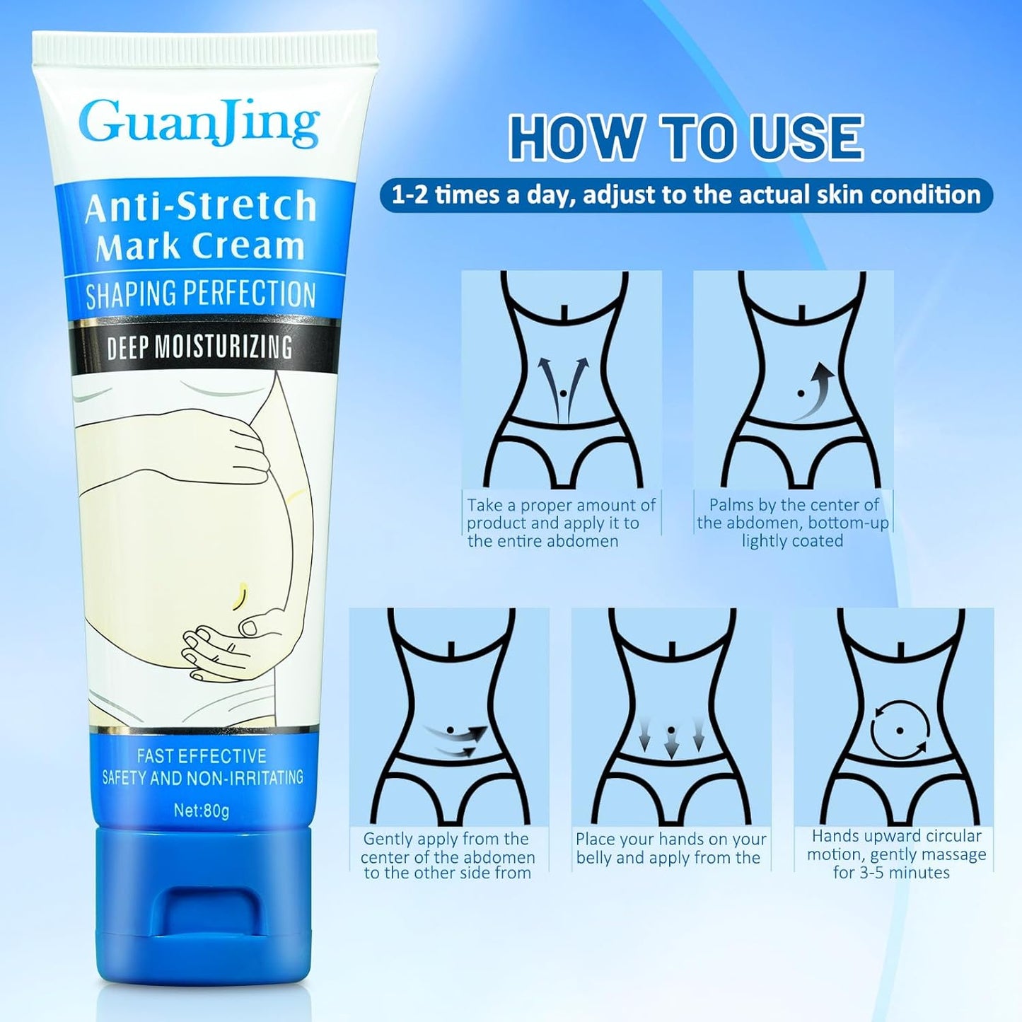 Stretch Mark Cream Stretch Mark Oil for Pregnancy, Stretch Mark Removal Belly Butter for Pregnant Women To Prevent And Repair Maternity Stretch Marks Scar Cream 2.82 Oz Skincare Body Oil 4.2 Fl.oz