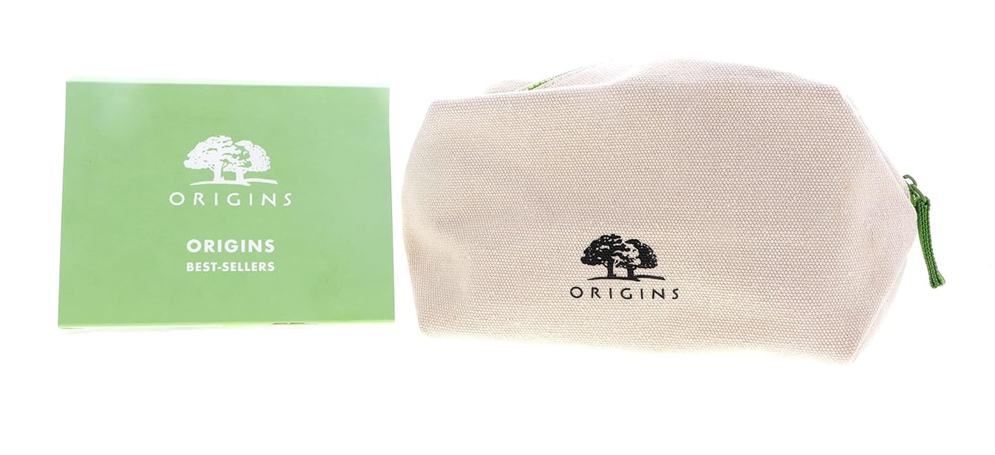 Origins Best Sellers Set for Women - 5 Pc 1oz Checks Face Wash, 3.8oz Lotion, 0.5oz Clear Charcoal Face Mask,1.62oz Serum, 1.69oz Moisturizer
