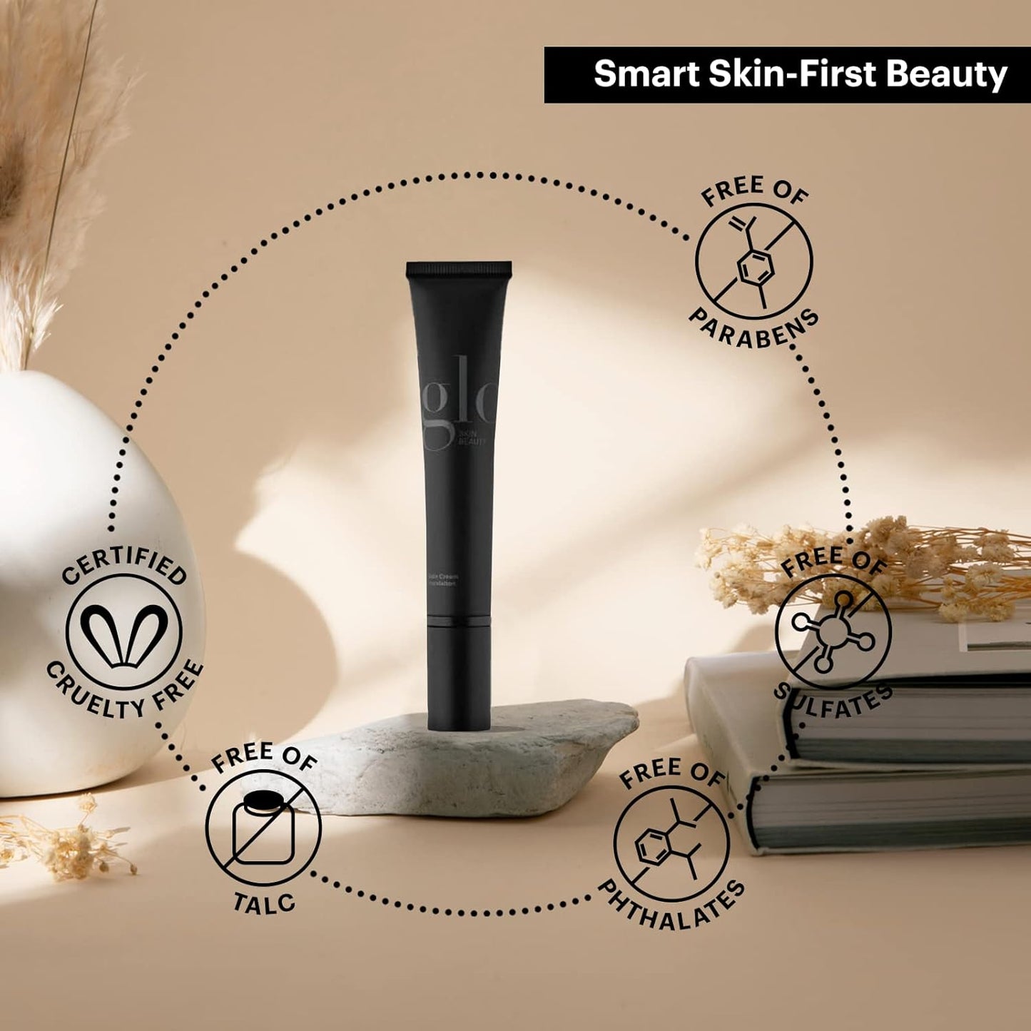 Glo Skin Beauty Satin Cream Foundation Makeup for Face, Honey Light - Full Coverage, Semi Matte Finish, Conceal Blemishes & Even Skin Tone