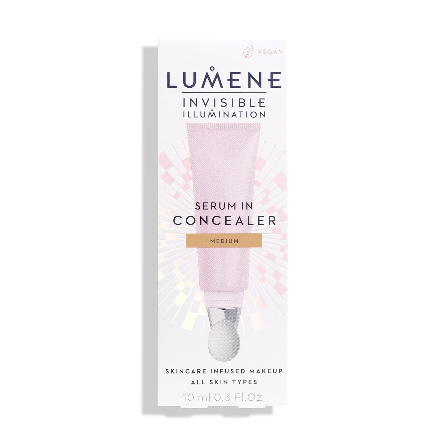 Lumene Invisible Illumination Serum in Concealer - Vitamin E Hydrating Concealer - Lightweight Color Corrector for Dark Circles - Multi-Use Makeup Hybrid - Medium (10ml)