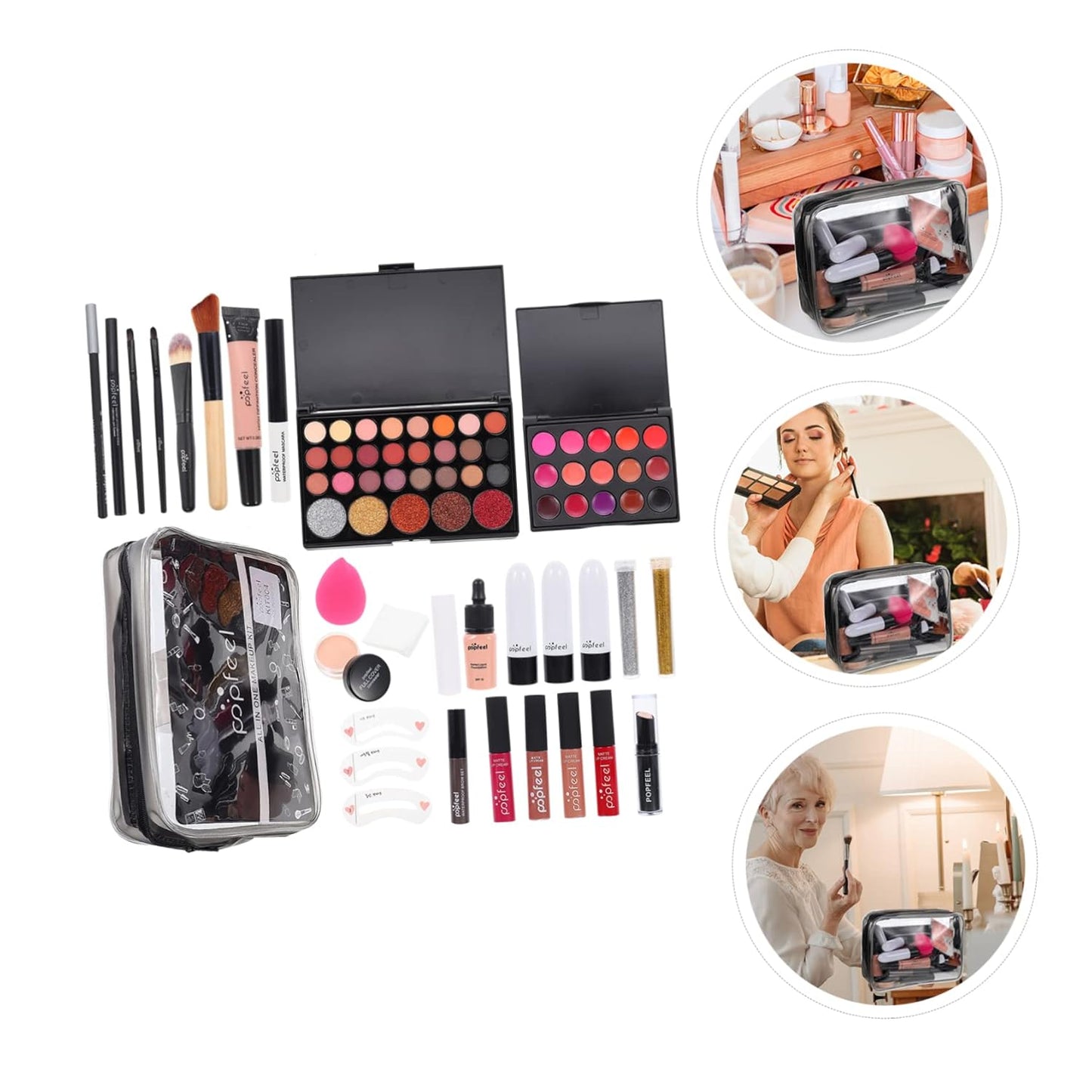 1 Set women's makeup set Eyebrow Pencil All-in-one Makeup Kit Makeup Multi- Makeup Kit Professional Foundation Cosmetics Supplies One-piece student mascara