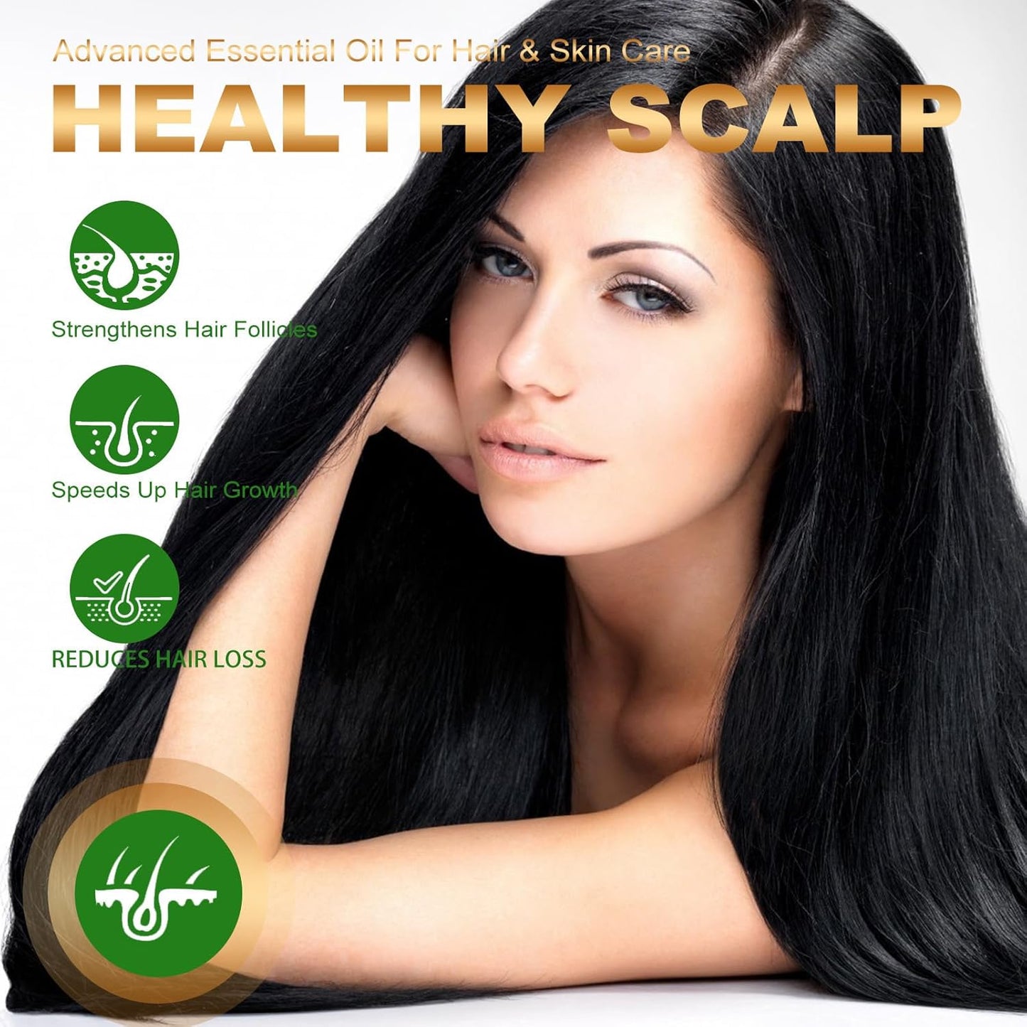 100% Pure Organic Rosemary Essential Oil for Hair Growth - Multi-Purpose Hair Treatment Oil Promotes Eyelash & Eyebrow Growth, 2.02fl oz (Small, Rosemary)