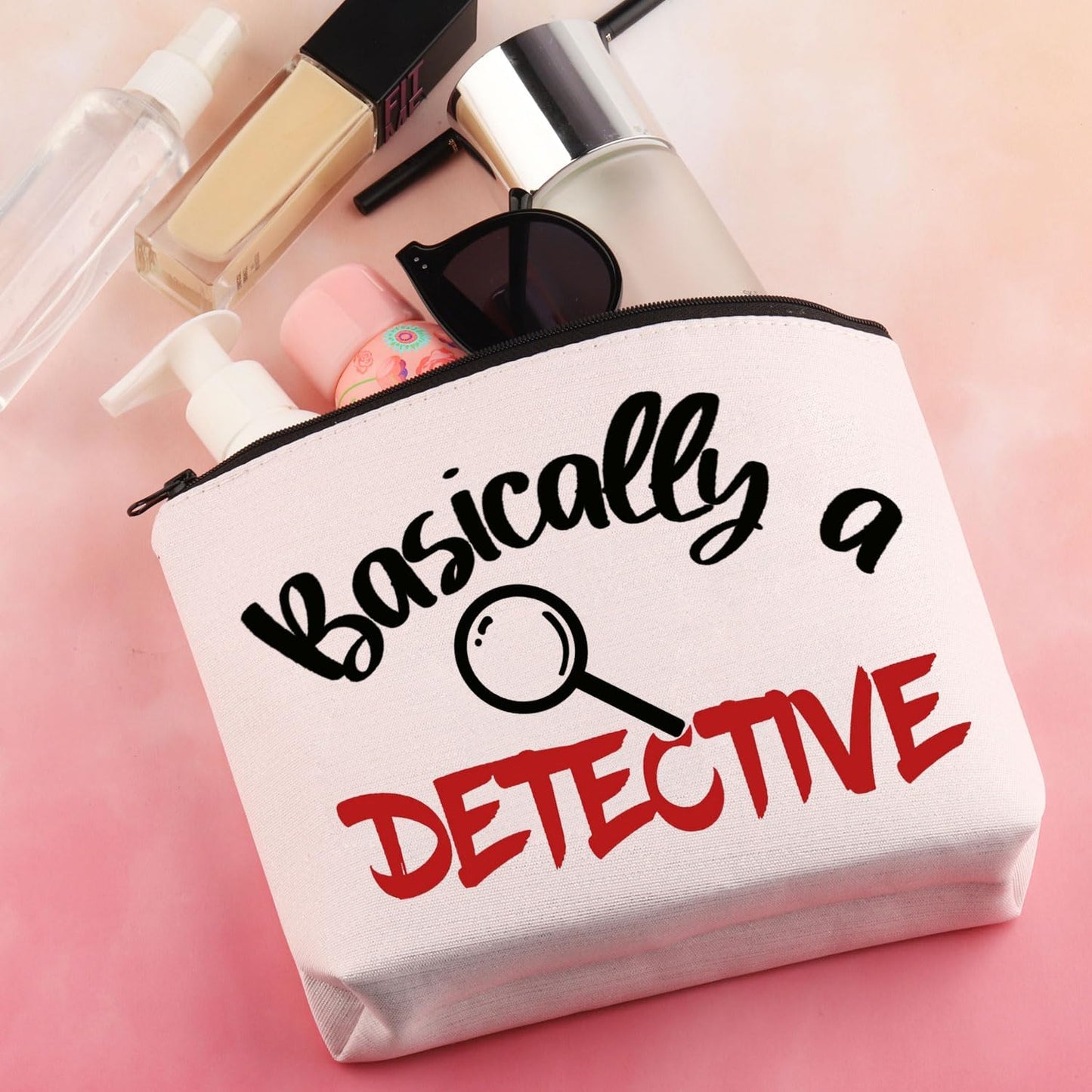 BDPWSS Basically A Detective Makeup Bag True Crime Gift True Crime Junkie Gift True Crime Lovers Gift True Crime Podcast Gift (basically detective)