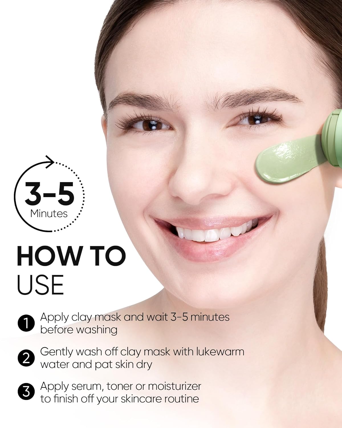 Mugwort Clay Stick Mask for Face, Mud Masks with Centella, Salicylic Acid, Gentle Exfoliation, Vegan Korean Skincare Wash-Off Facial Mask for Sensitive Skin