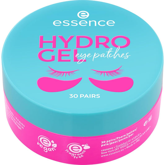 essence | Hydro Gel Eye Patches | 30 Pairs Infused with Hyaluronic Acid & Vitamin C | Moisturizing & Brightening | Vegan & Cruelty Free