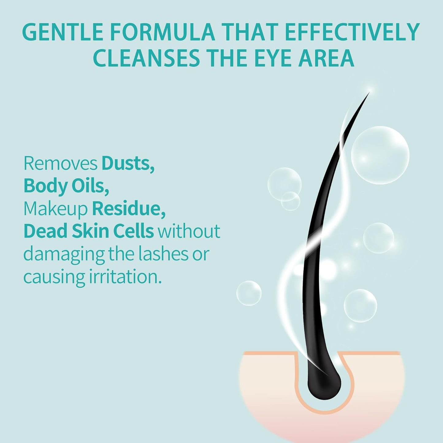 Lash Shampoo Bulk Upgraded Formula, Eyelash Cleanser for Extensions 1 Liter, Safe Makeup Remover, Non-irritating or Burning Formula Eyelid Foaming Cleanser for Professional Salon and Home Use