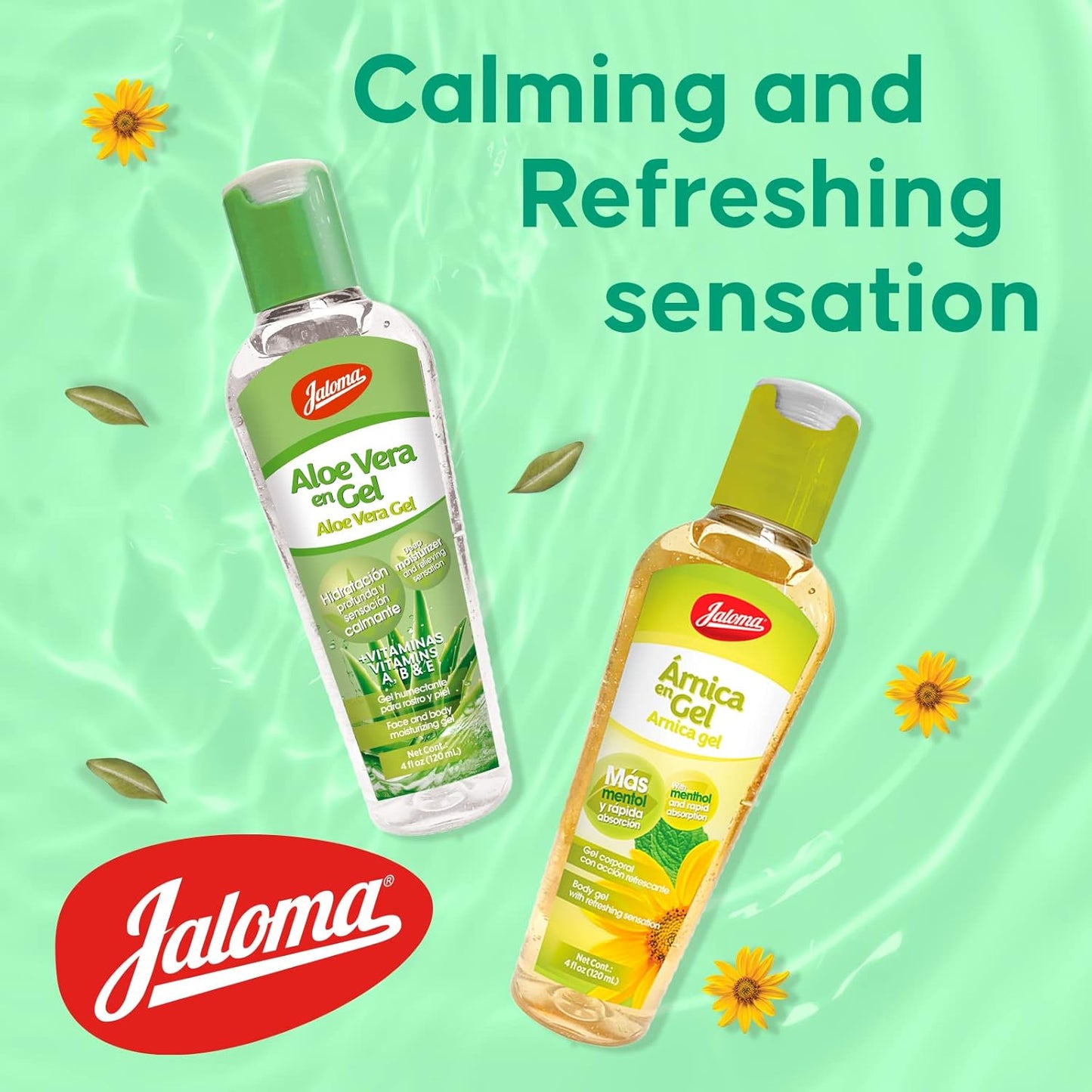 JALOMA Body Gel Pack, Arnica and Aloe Vera Moisturizer Gels, 2 Pieces Inside Each Gift Bag, 1 Gift Bag