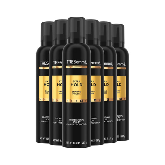 TRESemmé Hair Mousse Pack of 6 Extra Hold For 24H Touchable Hold & Volume with Pro Lock Tech 10.5 FL Oz