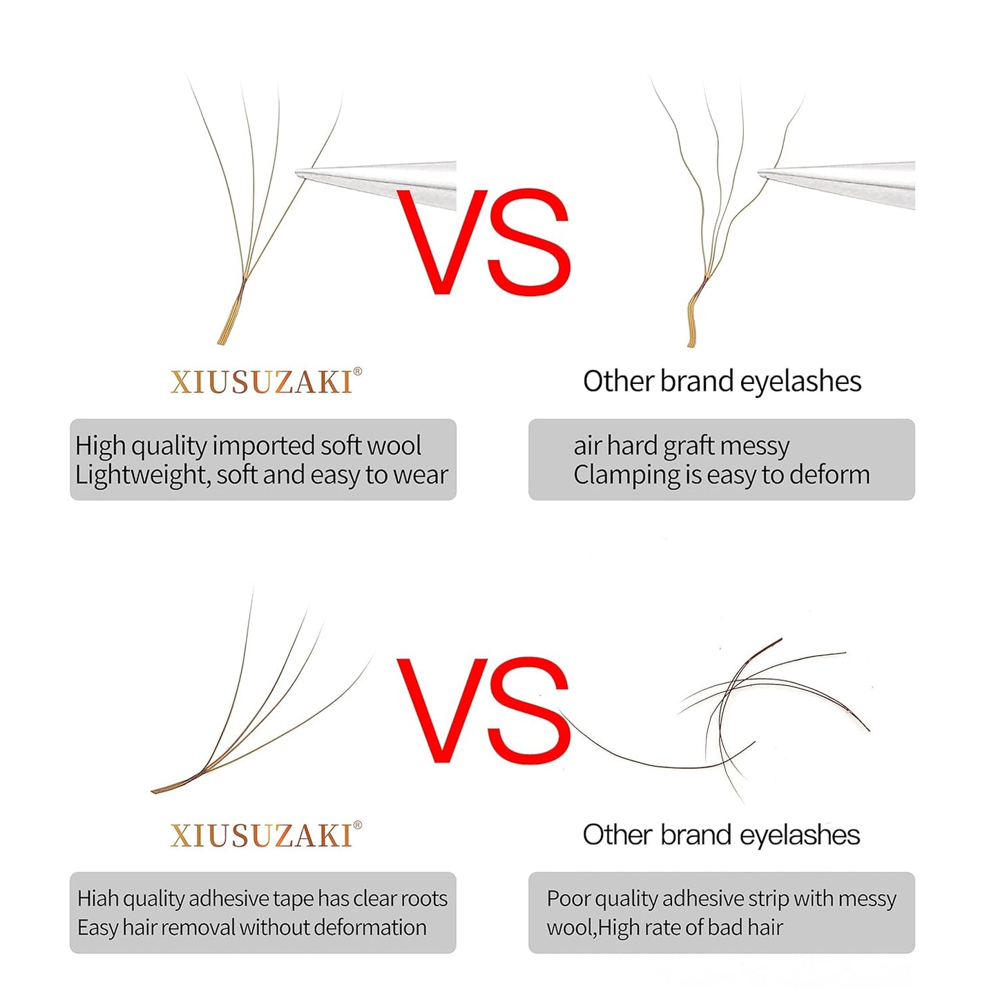 Lash Extensions Brown 4D W Eyelash Extensions W Shape 0.07mm Thickness D Curl 14mm Premade Fans Lashes Colored Lash Extension Volume Lashes Individual Lashes(W-Brown-4D-0.07-D,14mm)