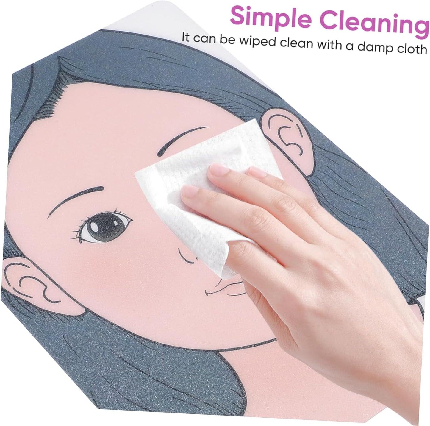 ADOCARN 2pcs Makeup Practice Board Makeup Training Face Colored Makeup Template Painting Exercise Template Cosmetic Makeup Template Eyelid Face Board Double Eyelid Plastic Child Face Paint