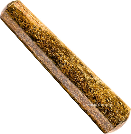 Amazing Gemstone Bronzite Crystal Wand Massage Stick - Pelvic Wand Gua Sha for Adults - Crystals and Healing Stones Massage Wands for Adults Gifts (Smooth)