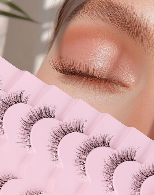 Lashes Natural Look False Lashes Wispy Lashes Fake Eye Lashes Strip Lashes Natural Eyelashes Wispy Natural Lashes UP24