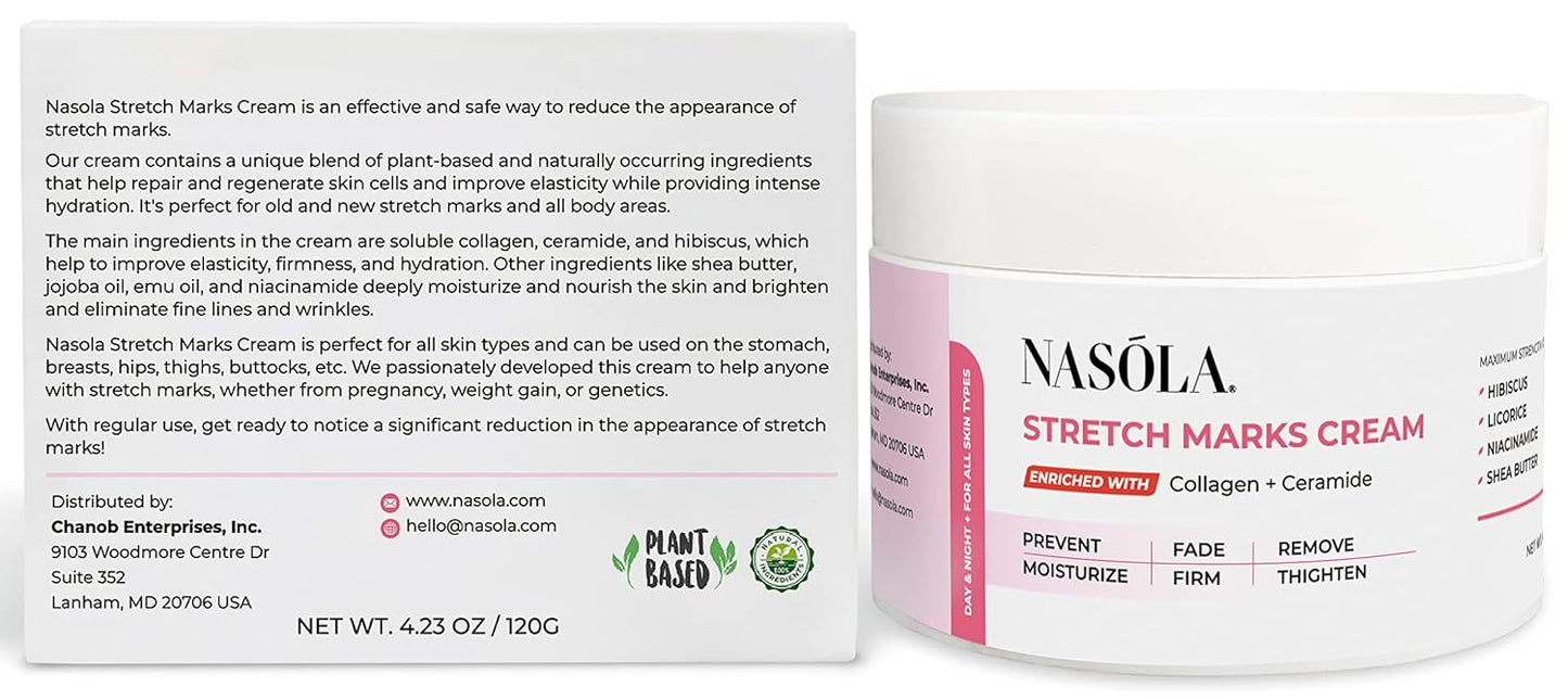 Stretch Mark Cream for Pregnancy, Eliminate and Prevent Deep Stretch Marks, Moisturizer Belly Cream for Pregnancy and Scars Removal With Enriched Collagen and Ceramide, 4.23 Oz