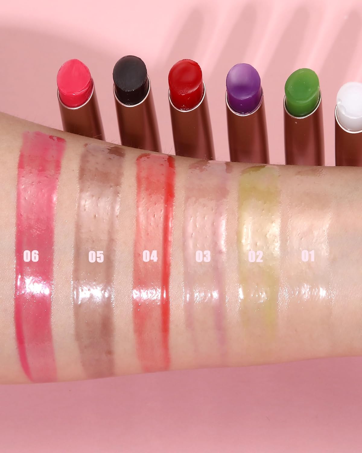 Moisturizing Lip Balm, Nude Sheer Brown Lipstick Hydrating Tinted Lip Gloss, Long Lasting Waterproof Liptint Balm Natural Non-Stick Lips Oil Stain,Glossy Lipcolor Juicy Finish for Dry Cracked Lips-05