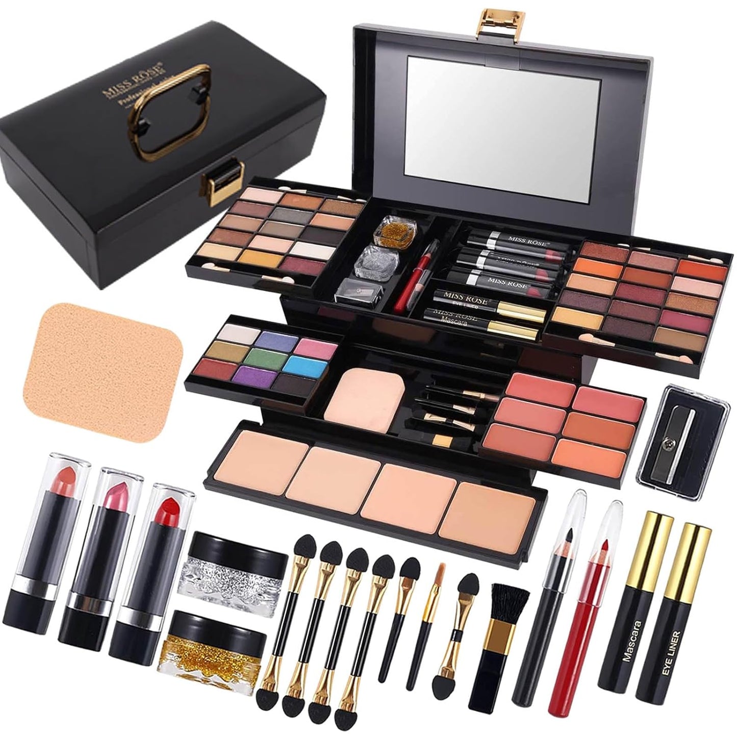 M 58 Color Professional Makeup pallet, Makeup Kit for Women Full Kit, All In One Makeup Kit Set, Makeup Gift Set for women girls (331Y)