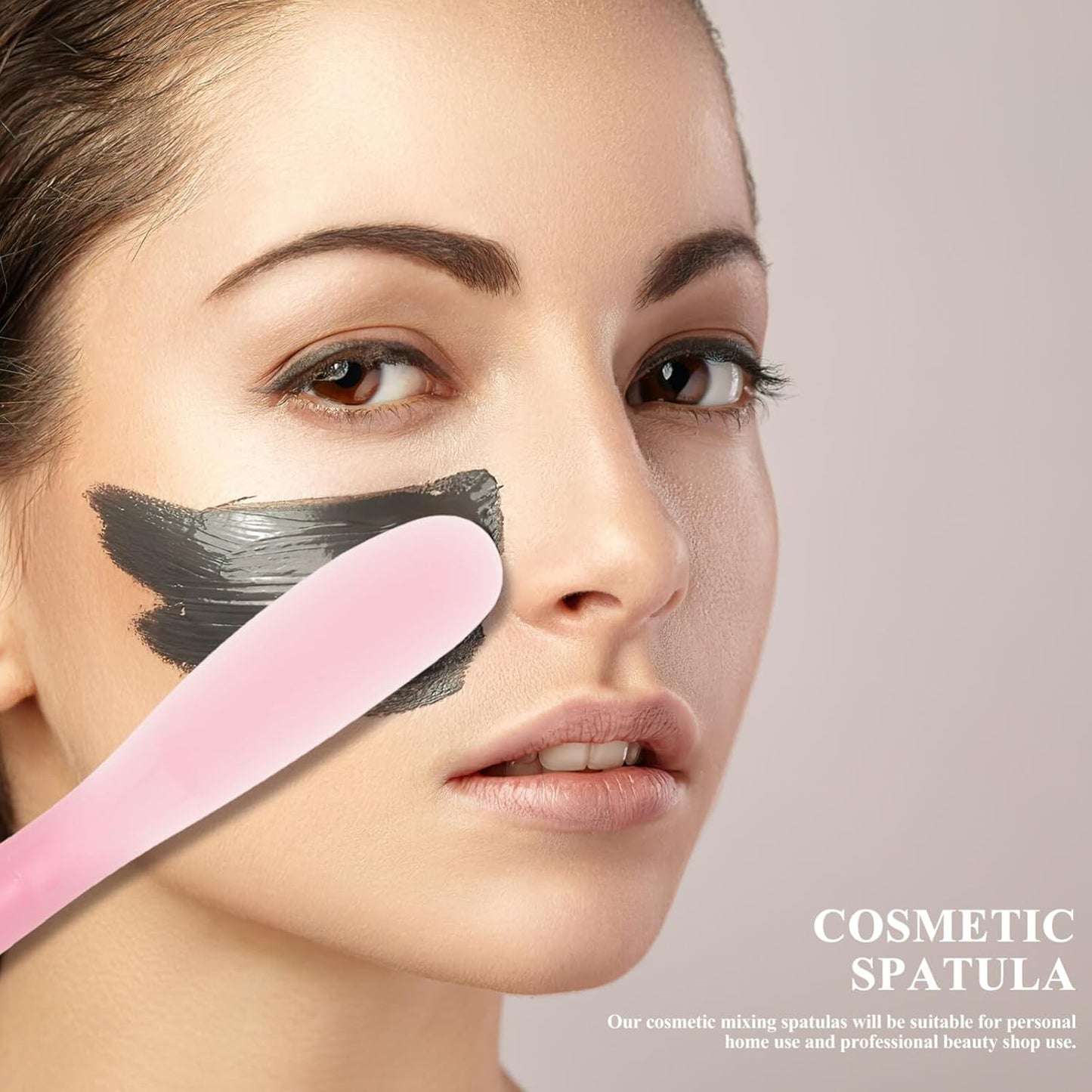 Facial Cream Spatula 10Pcs Mini Cosmetic Spatulas, Silicone Cosmetic Spatula, Mini Cosmetic Skincare Spatula Spoon for Cream, Lotions, Moisturizers Makeup Scoop
