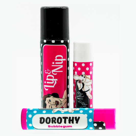 Bubblegum “Dorothy” Flavored Balms | Flavored Hydrating Lip Balm, Nipple Balm, and Full Body Balm | Lip Balm & Moisturizer and Intimacy Enhancer - Pack of 3