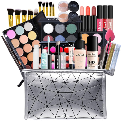 Multi-purpose Makeup Kit All-in-One Makeup Gift Set Colours Mix Eyeshadow Concealer Lip Gloss Pressed Powder and Powder Blusher Cosmetic Makeup Palette Set Kit #094