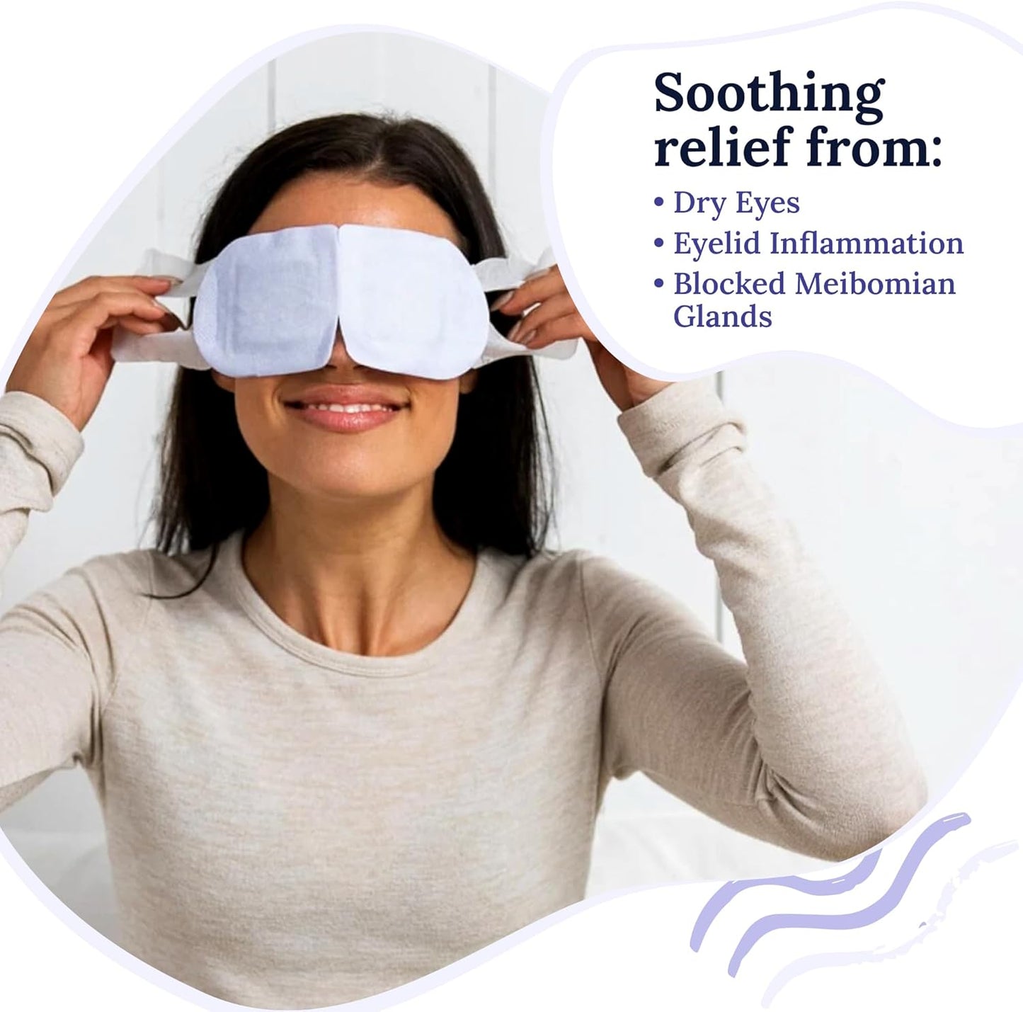 Rest: Self heating warm compress for dry eye | Heated eye Mask for fast relief | No microwave or washcloths needed | Travel ready | 90 counts