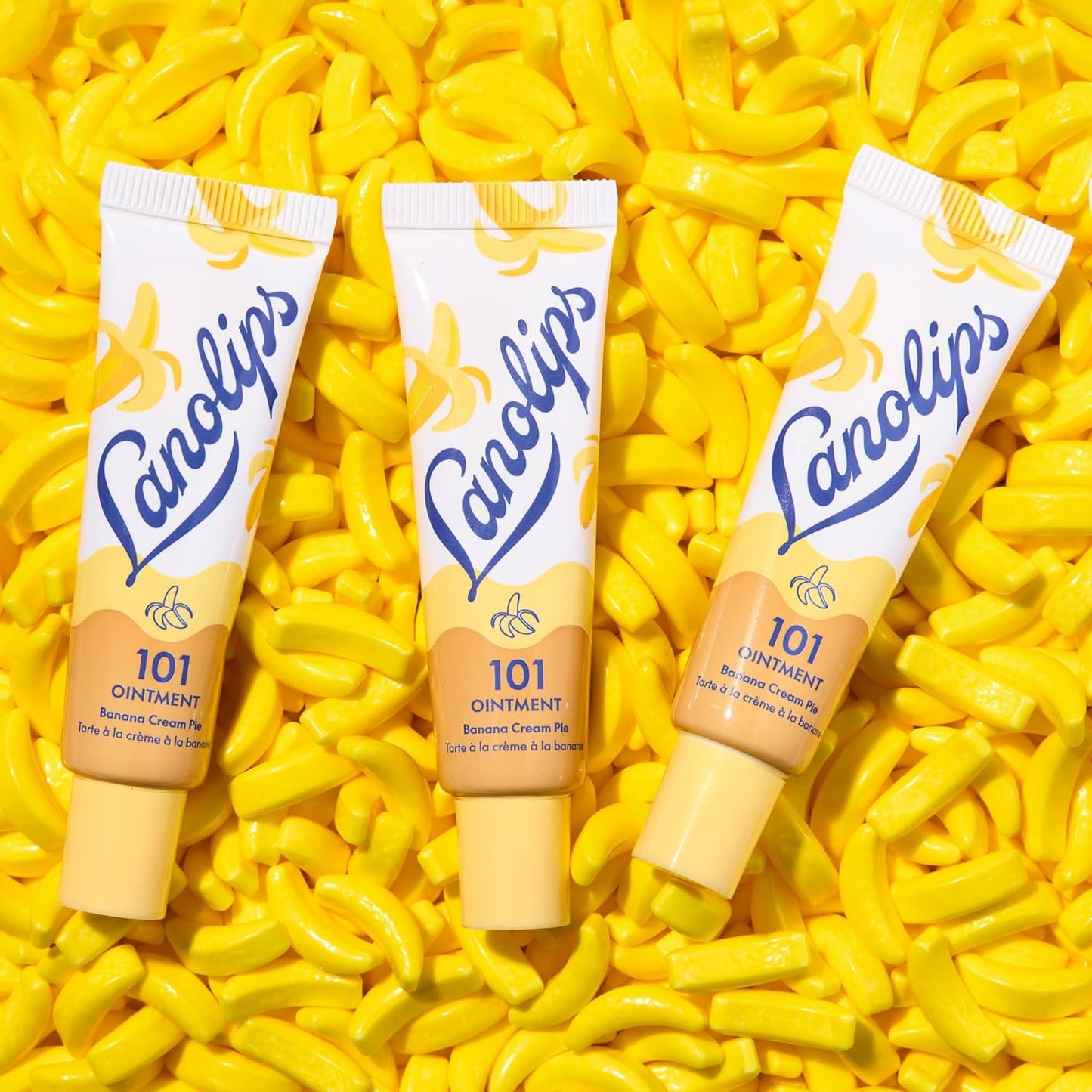 Lanolips 101 Ointment - Lanolin Lip Balm for Smooth, Hydrated & Healthy Lips - Multipurpose Ointment with Lanolin Oil for Dry Cuticles & More - Banana Cream Pie (0.35 oz)