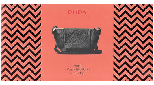 Pupa Vamp! Box: Classic Black Mascara + Vamp Eye Pencil + Beauty City Bag, made in Italy [italian import]