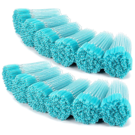 Tbestmax 1200 Disposable Mascara Wands Eyelash Brush Spoolies for Eyebrow Eye Lash Extension, Makeup Brushes Applicators Kits - Blue