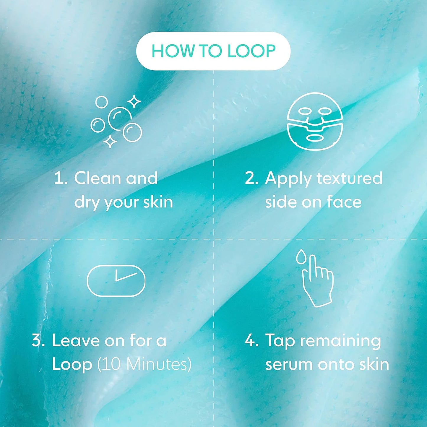 LOOPS CLEAN SLATE - Detoxifying Hydrogel Face Mask - Detoxify, Cleanse and Soothe When You Need It Most - Deeply Purifying and Super Hydrating - Minimizes the Look of Pores - 1 Pc