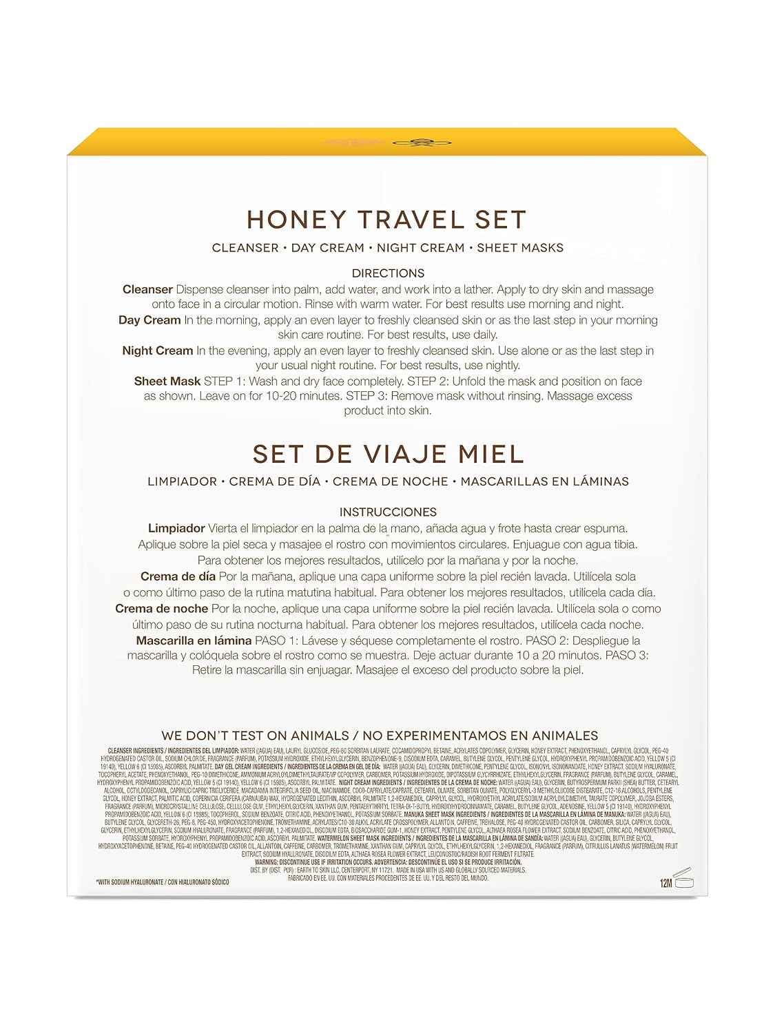 Earth To Skin Honey Travel Set