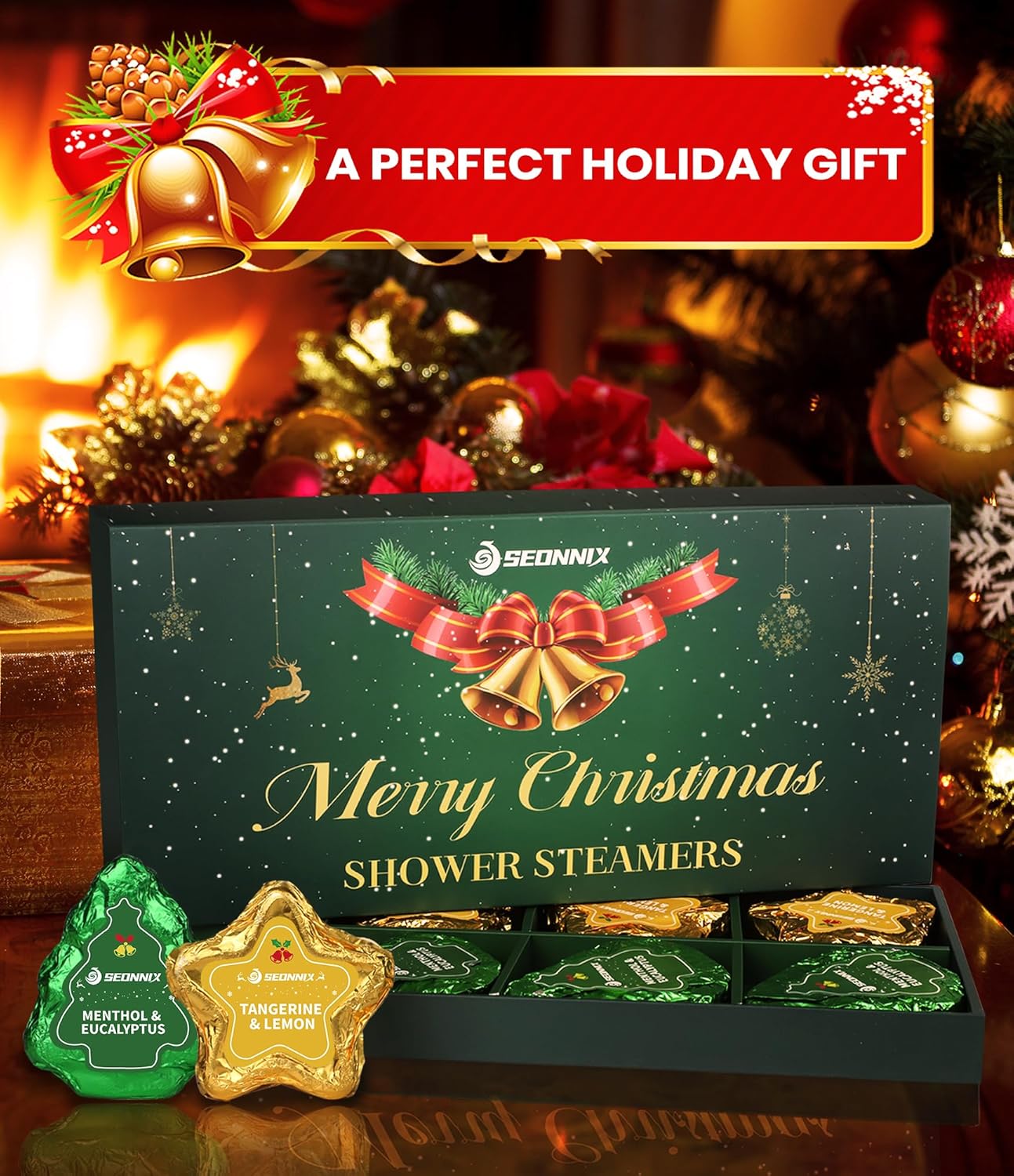 Shower Steamers Aromatherapy - 8 Pack Shower Bombs Christmas Gifts Stocking Stuffers for Women and Men, Stress Relief & Luxury Self Care, Gifts for Women Who Has Everything