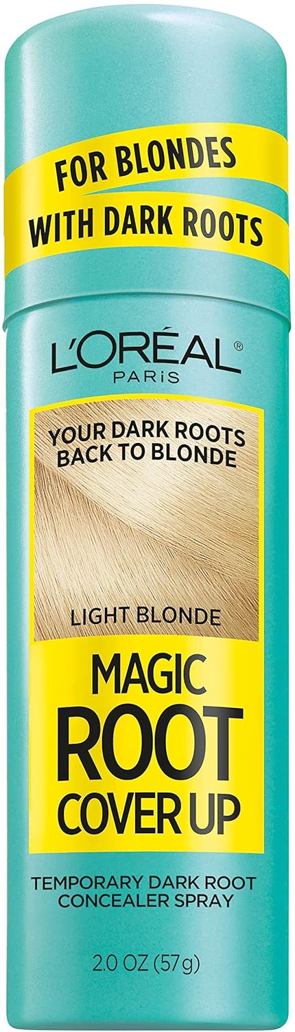 L'Oreal Paris Magic Root Cover Up Spray For Blondes with Dark Roots, Color Concealer, Ammonia and Peroxide Free, Light Blonde, 2 fl. oz.