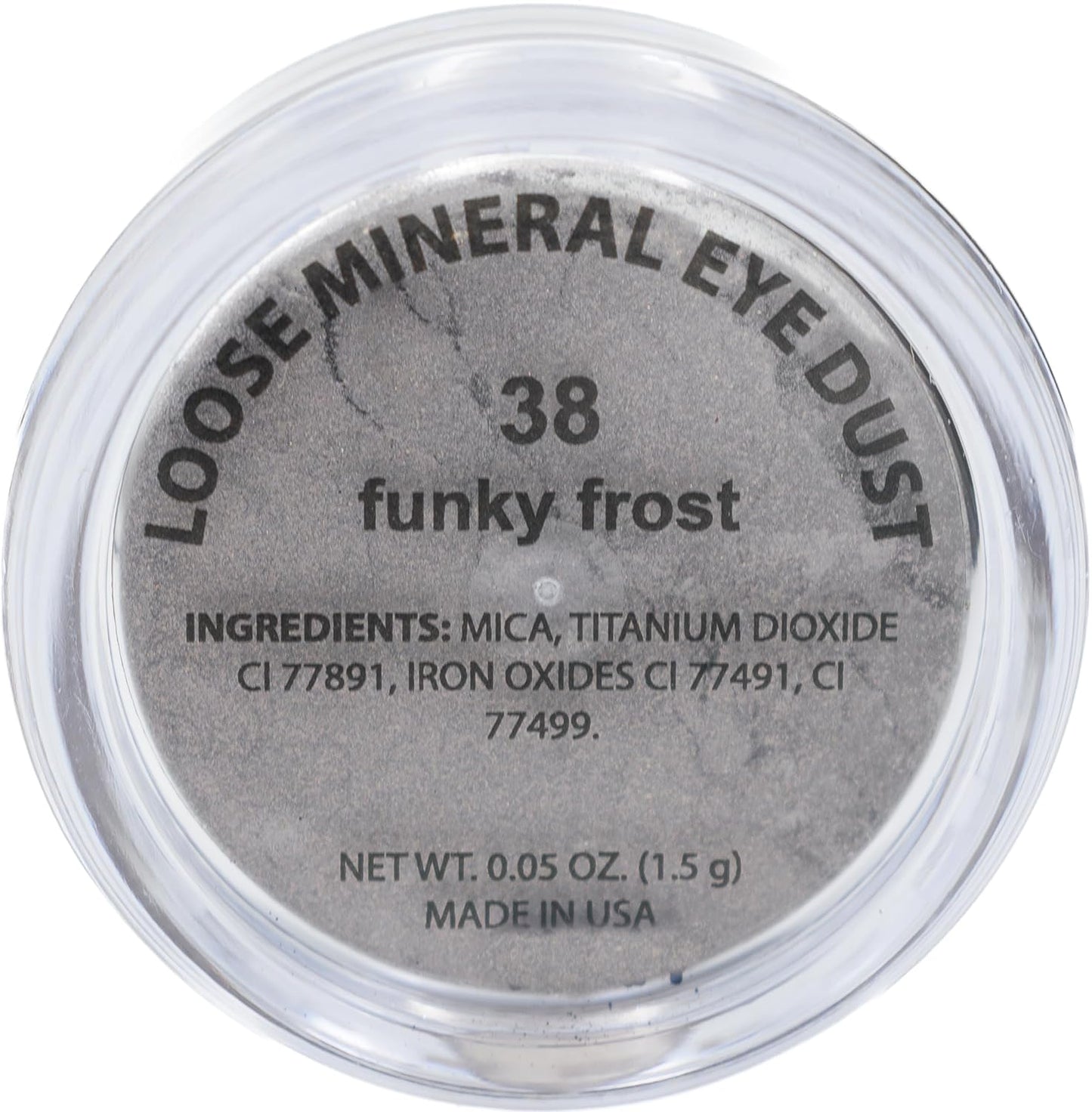 Funky Frost Silver Grey Metallic Mineral Single Loose Powder Eyeshadow, Vegan, Talc & Paraben Free, No Animal Testing & Cruelty Free