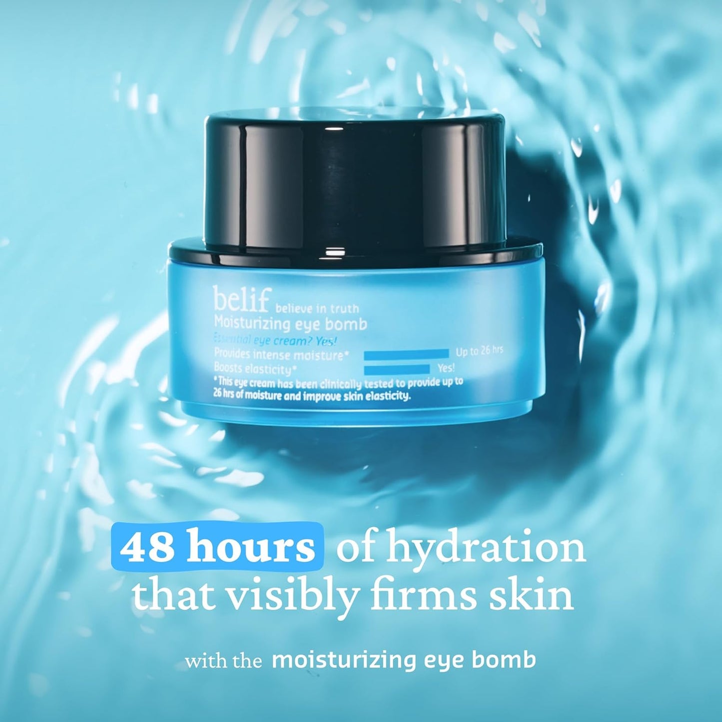 belif Peptide Eye Bomb, Anti-Aging Eye Cream for Wrinkles, Fine Lines, Crow’s Feet & Eye Bags, 48hr Hydration with Ceramide, Squalane, Caffeine, Dermatologist-Tested Korean Skincare, 0.84 fl.oz