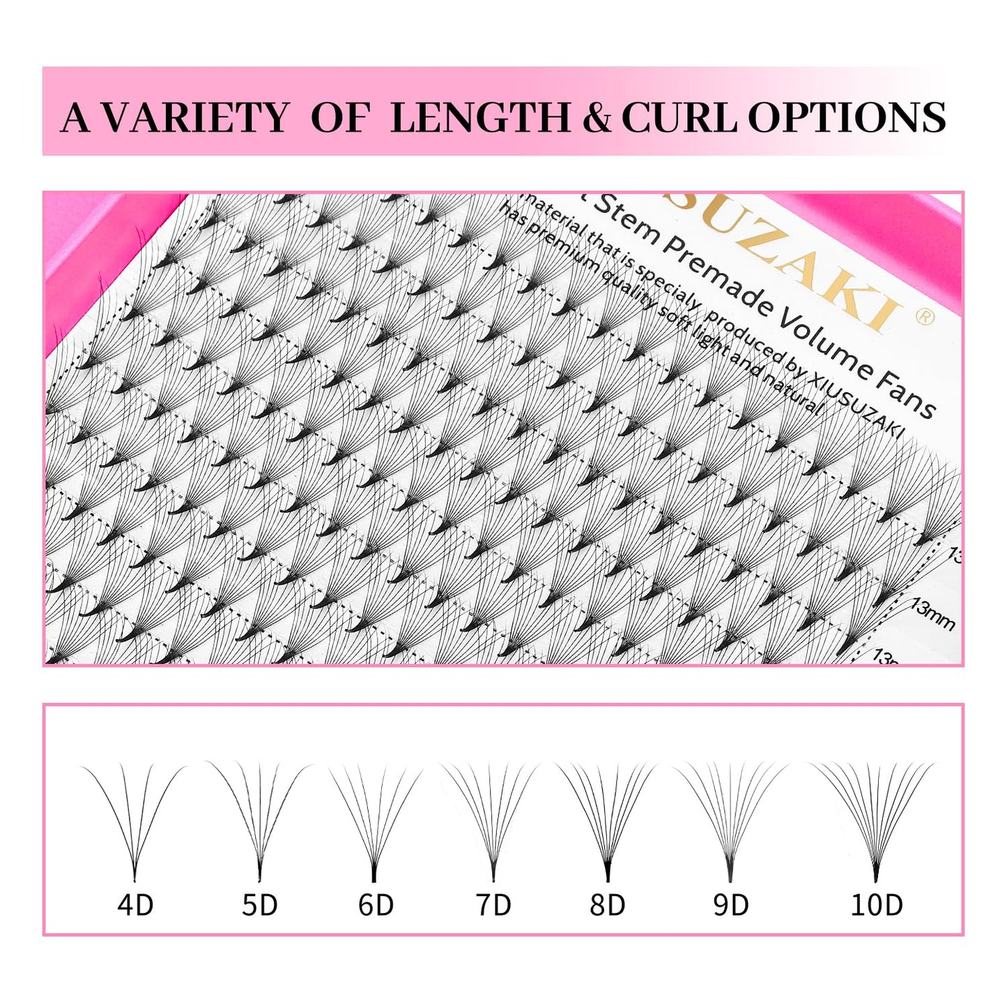 Premade Fans Eyelash Extensions 7D Volume Lash Extensions 0.07 Thickness Eyelash Extension C Curl Premade Lash Fans Mix 9-16mm Fluffy Soft Handmade Lash Fan Eyelashes(7D-0.07-C,9-16mm)