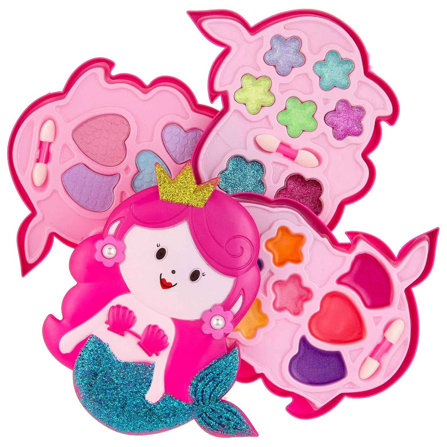 Expressions – Mermaid Beauty Kit – Novelty Starter Makeup Palette, Fold Out Makeup Palette, Make Up Toy Cosmetic Kit Gifts for Girls -Washable Make Up Set-Non-Toxic