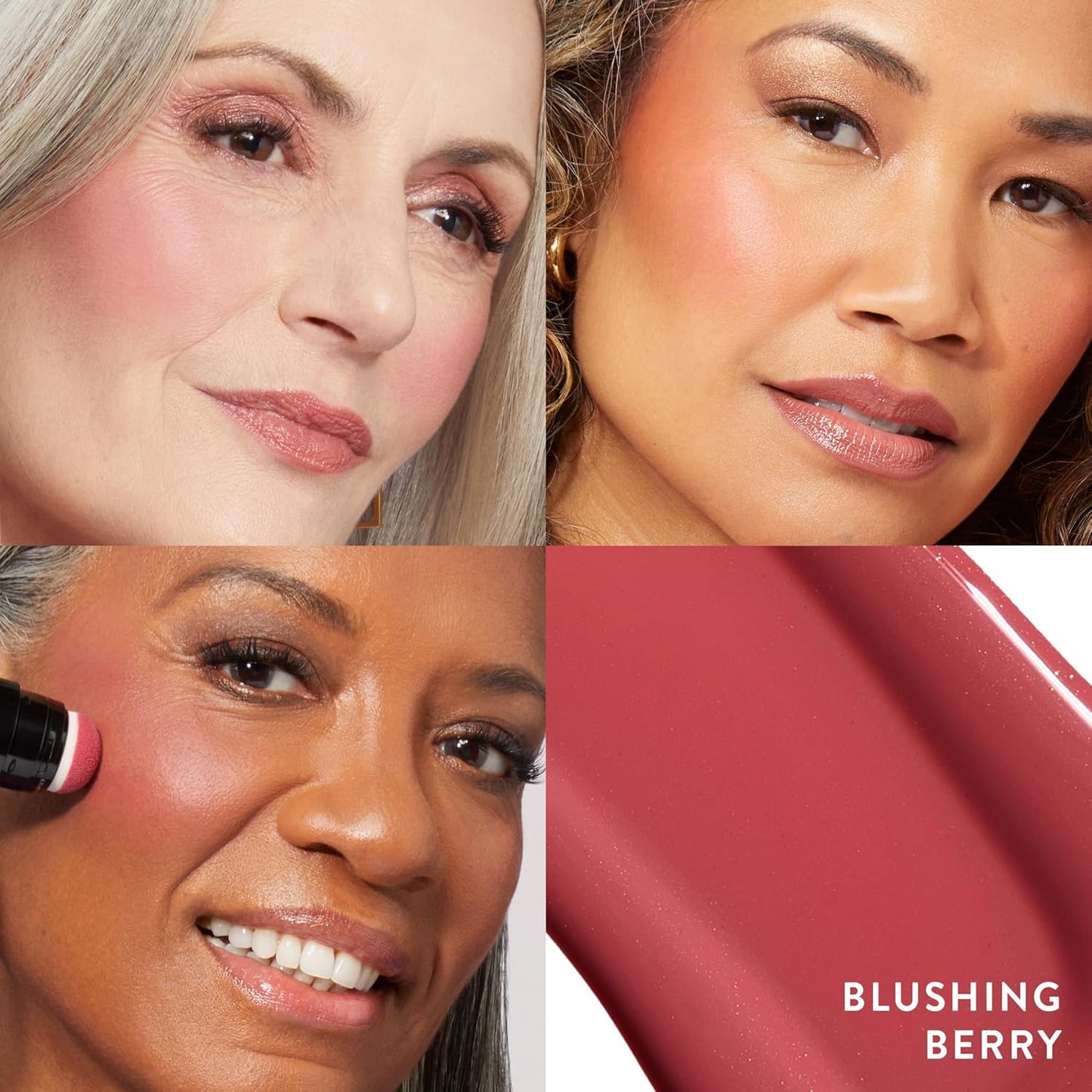 LAURA GELLER NEW YORK Serum Blush Tint, Lightweight Liquid Blush for Cheeks, Weightless Watercolor Sheer Finish, Blushing Berry